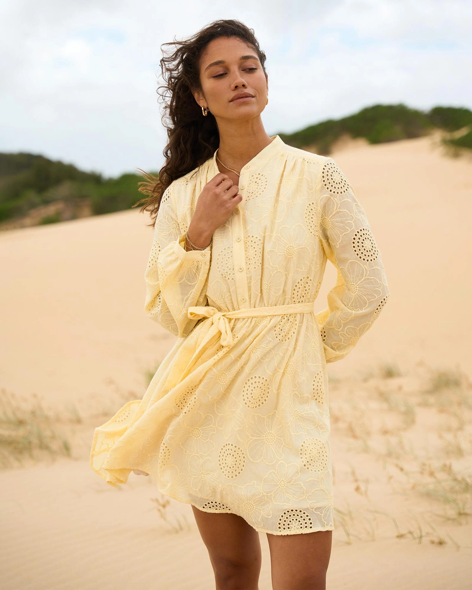 Forcast Clothing - Lea Cotton Tie Dress