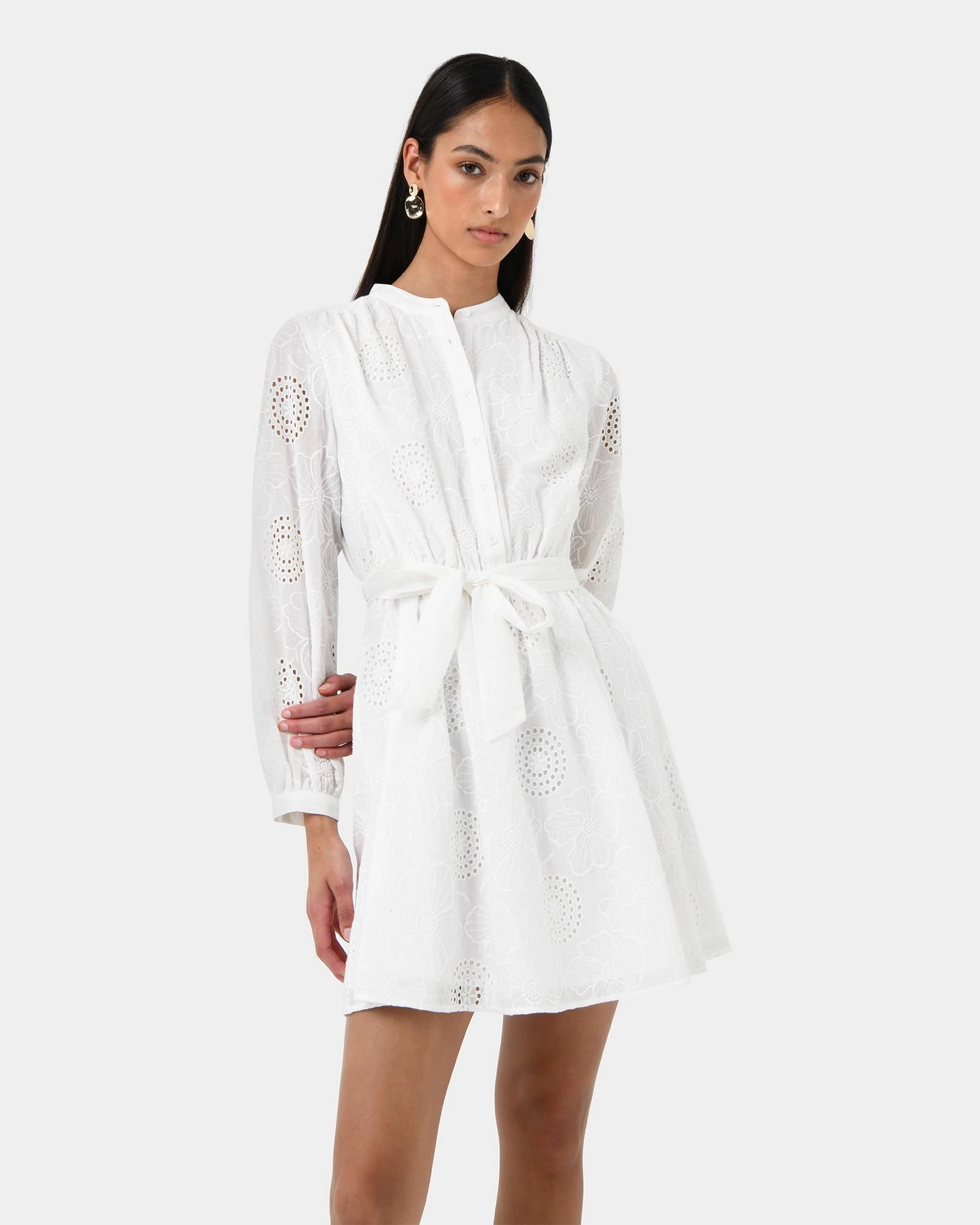 Forcast Clothing - Lea Cotton Tie Dress