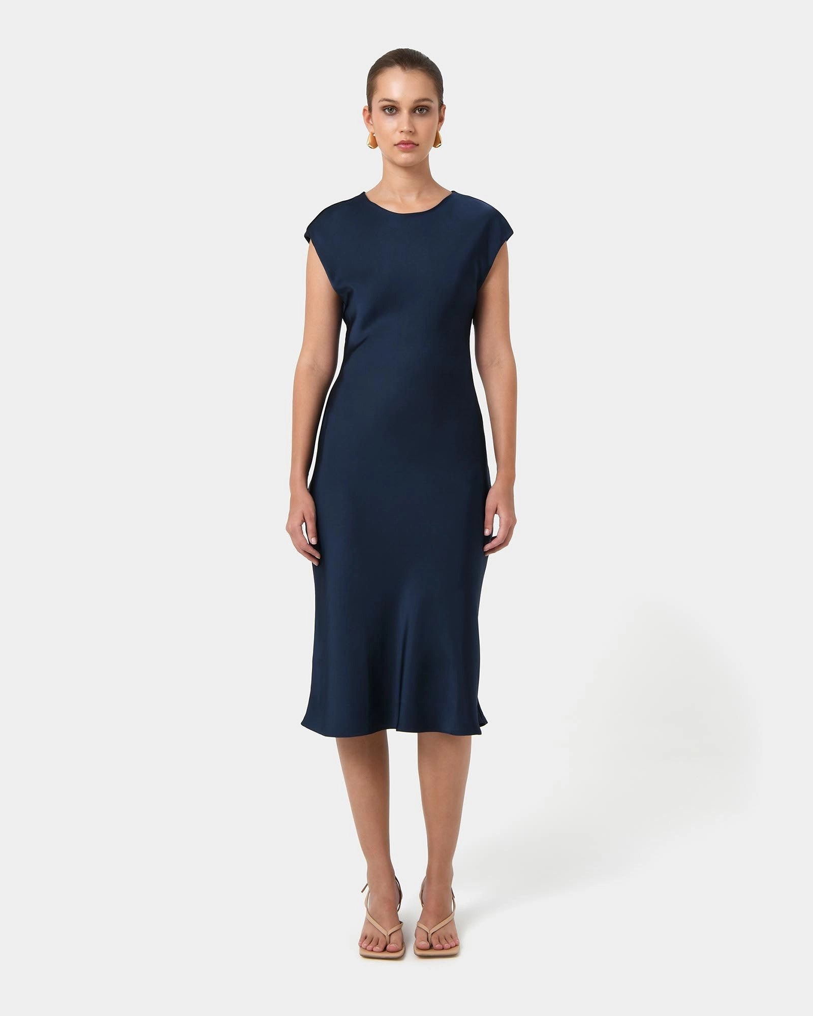 Forcast Clothing - Dulce Satin Midi Dress