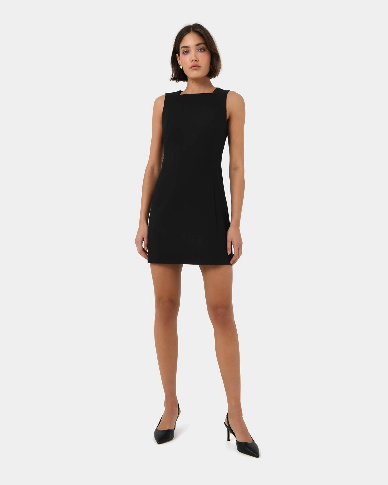 Forcast Clothing - Ava Square Neck Panel Dress