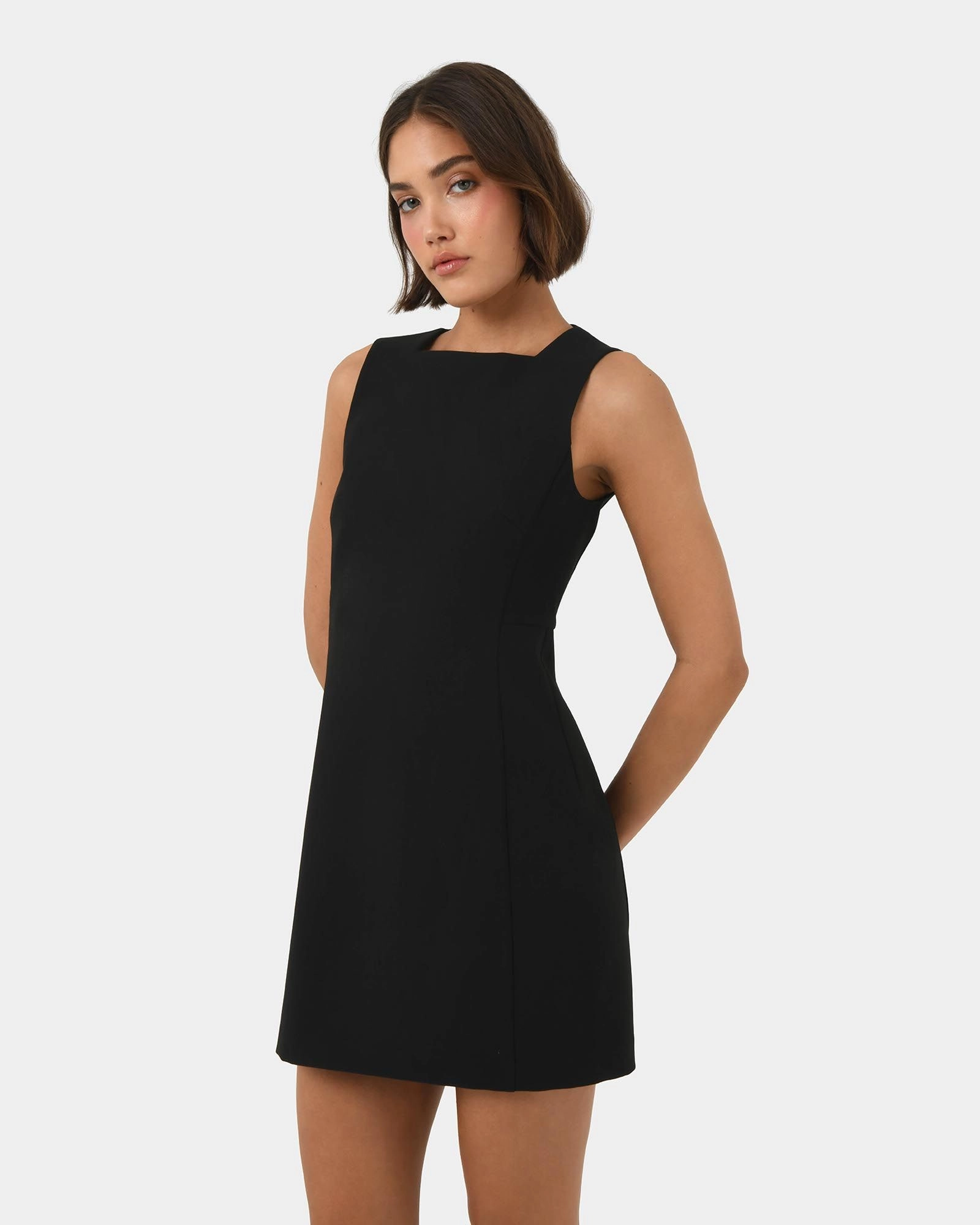 Forcast Clothing - Ava Square Neck Panel Dress