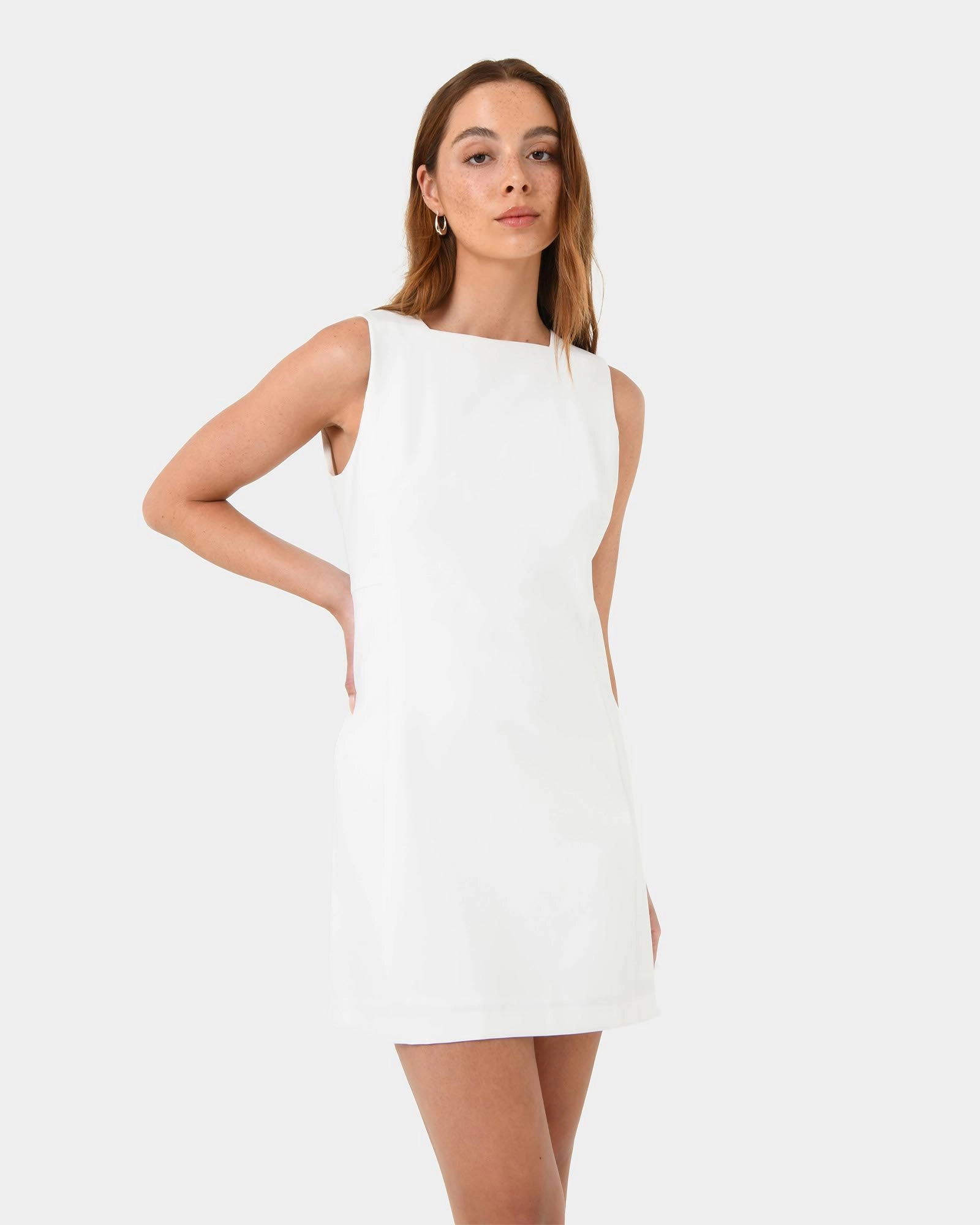 Forcast Clothing - Ava Square Neck Panel Dress