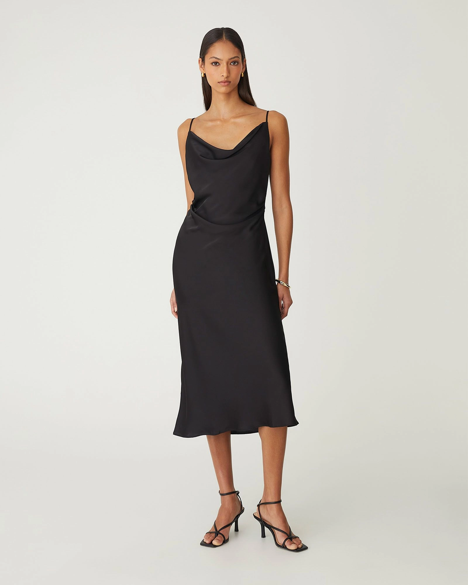 Forcast Clothing - Mae Side Ruched Satin Dress