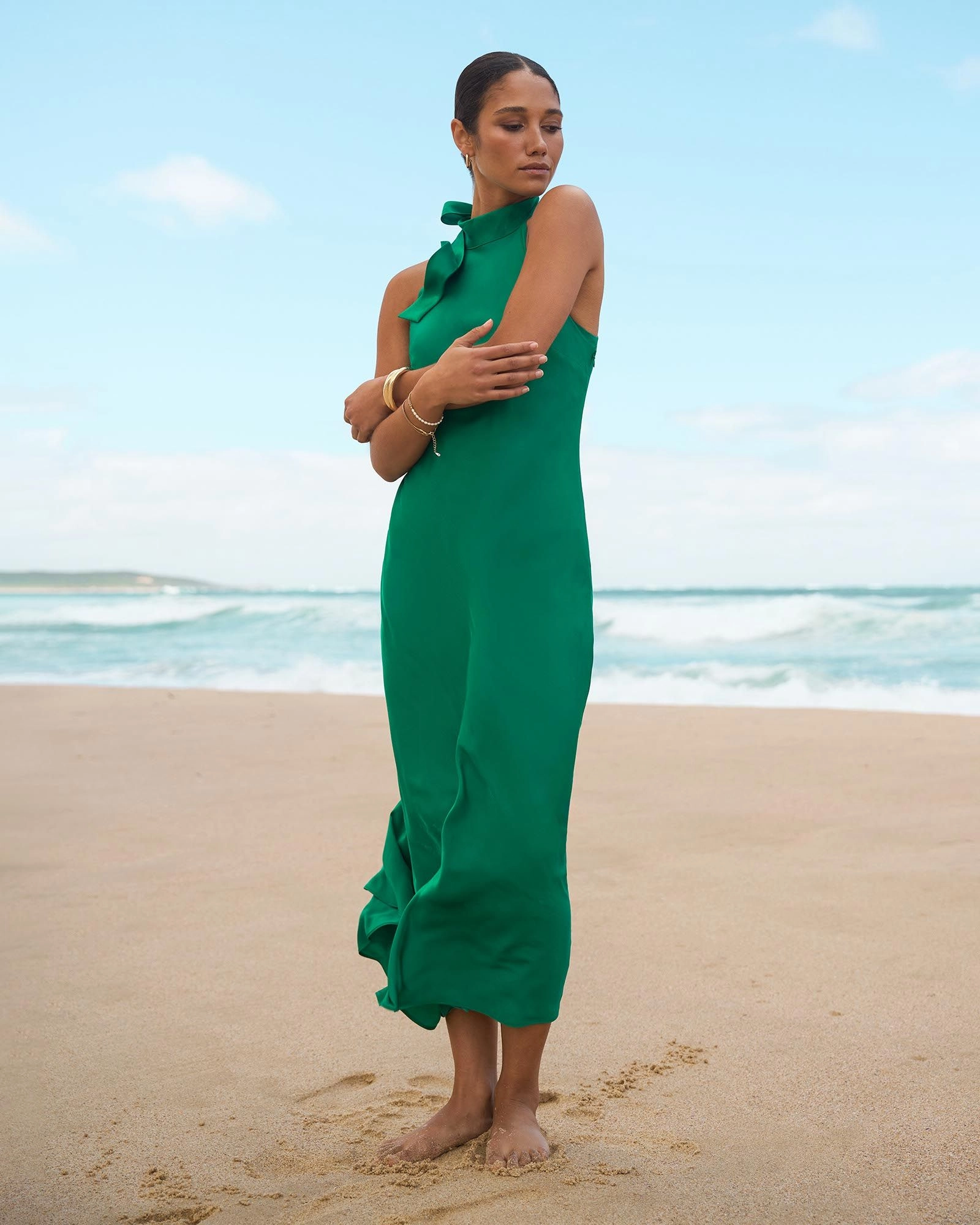 Forcast Clothing - Leana Satin Bias Maxi Dress