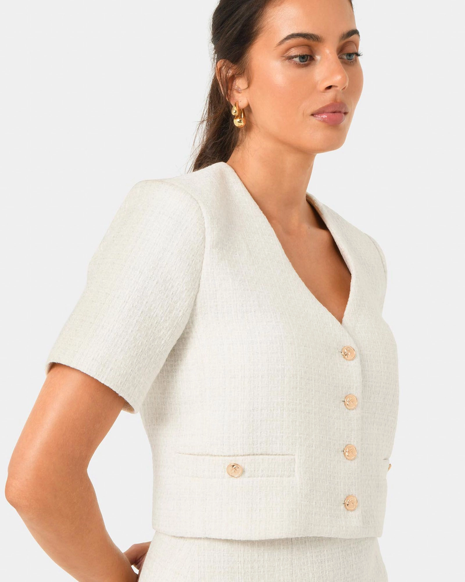 Forcast Clothing - Carmen Tweed Crop Jacket
