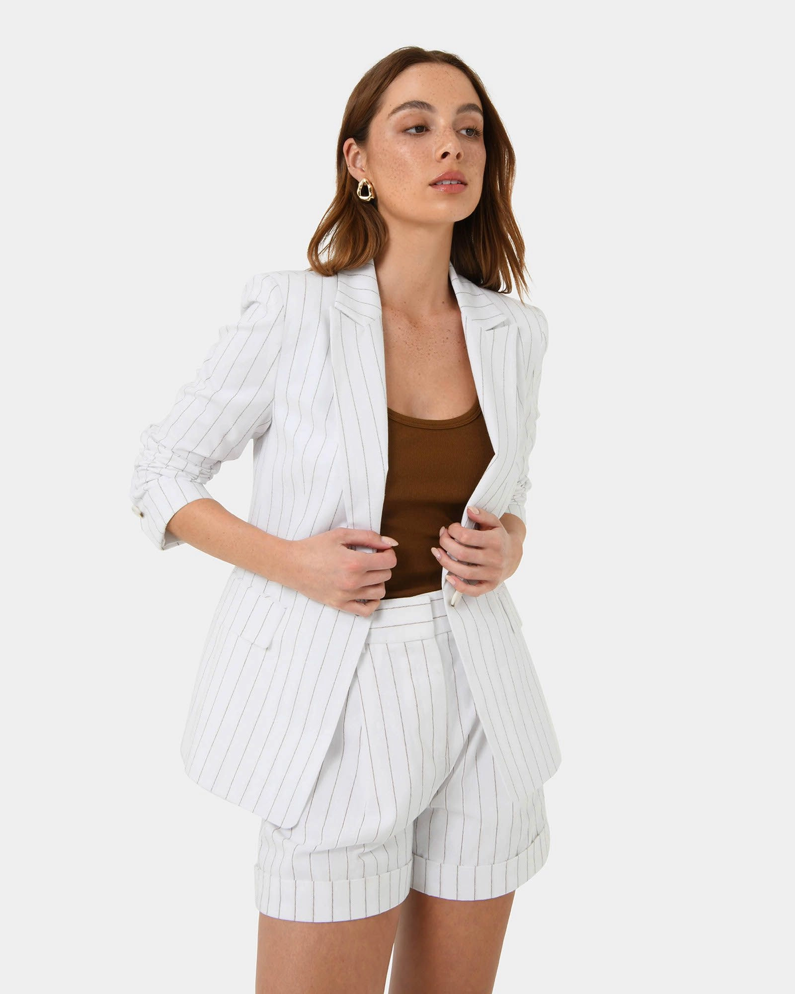 Forcast Clothing - Ria Stripe Cotton Jacket