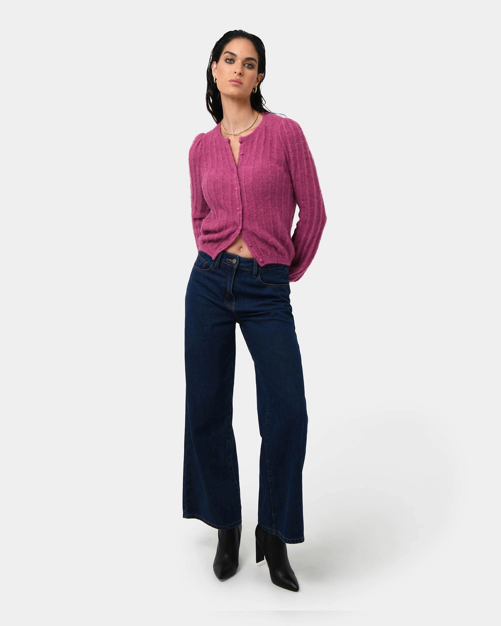 Forcast Clothing - Aura Fluffy Knit Cardigan