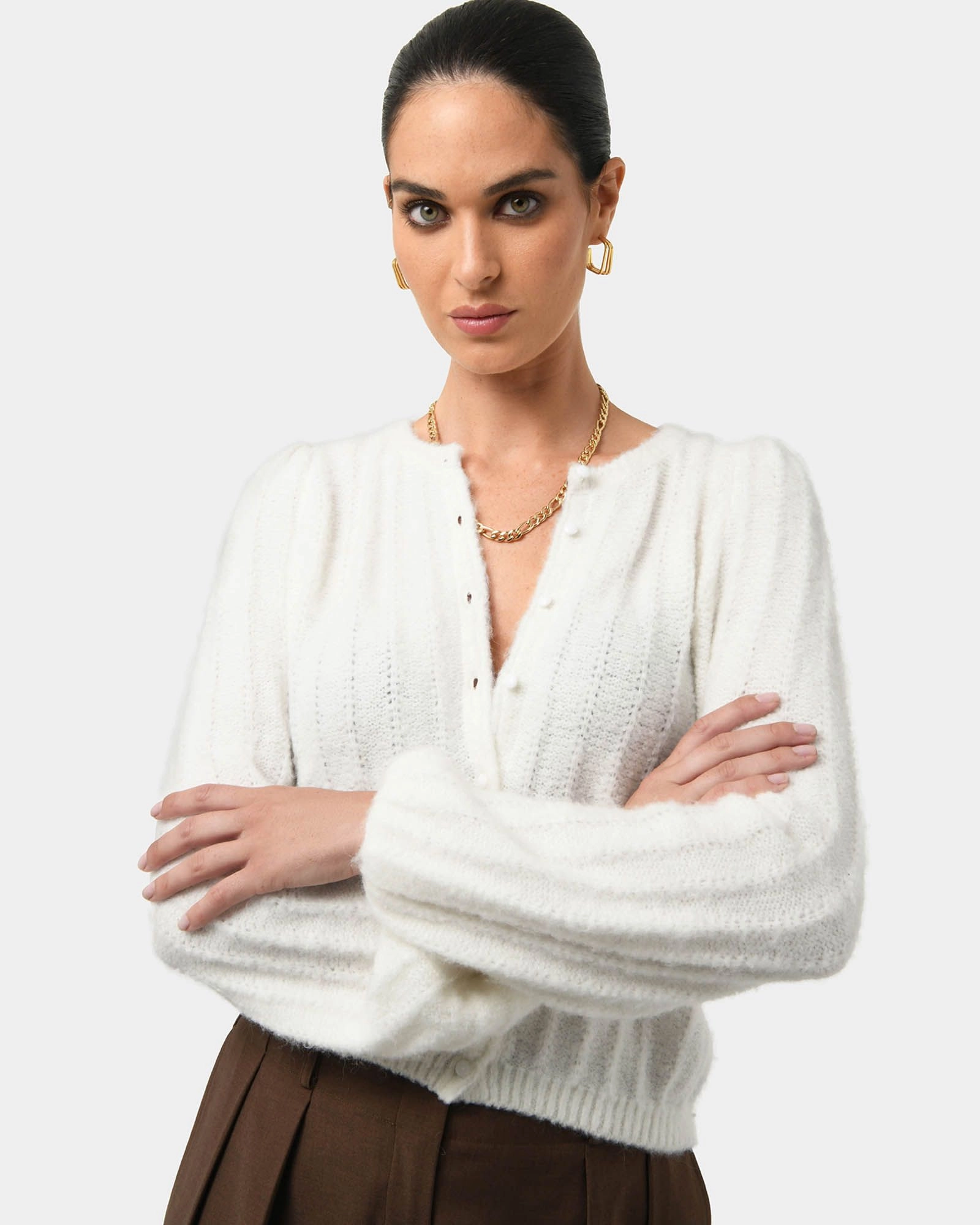 Forcast Clothing - Aura Fluffy Knit Cardigan