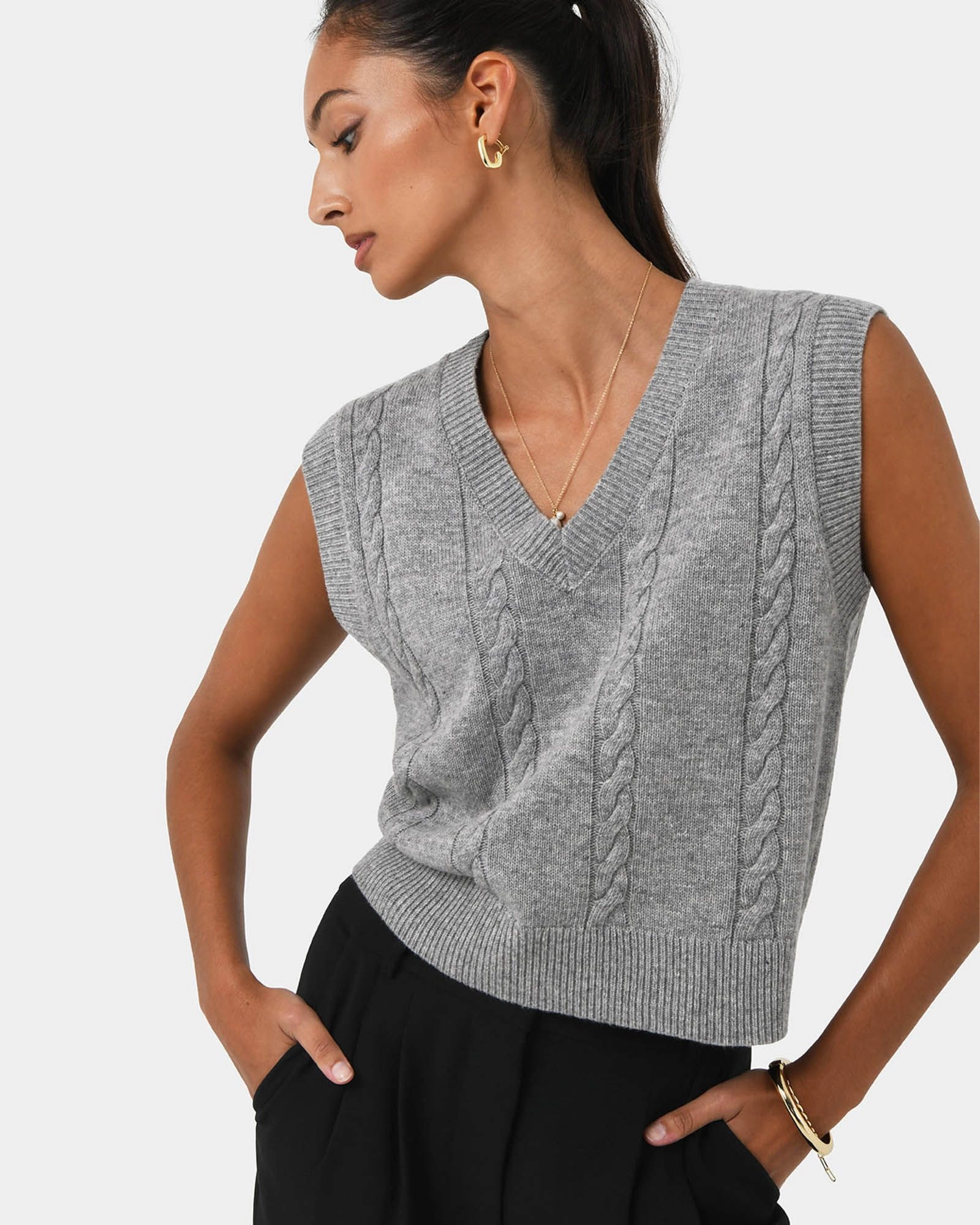Forcast Clothing - Rulia V Neck Vest