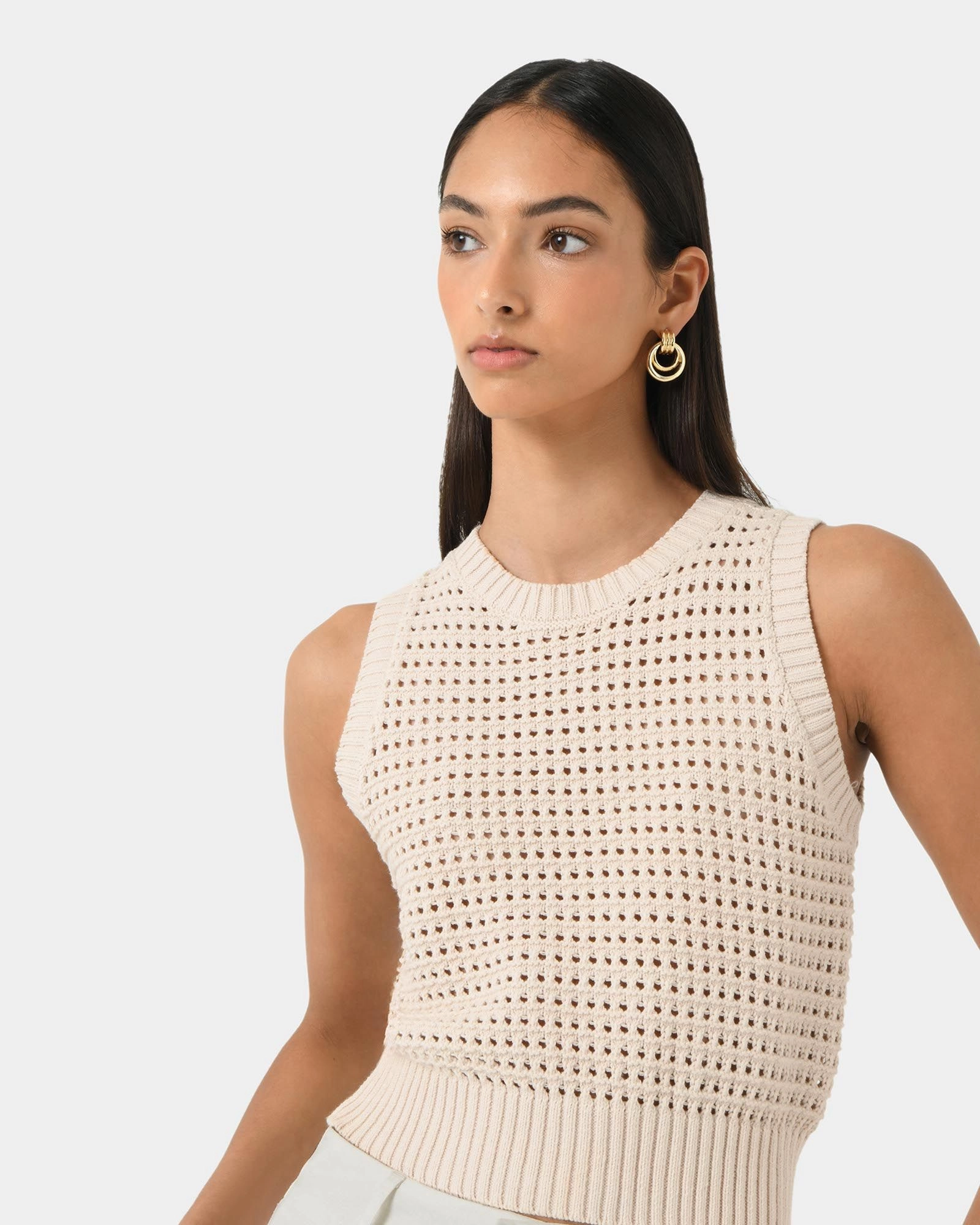 Forcast Clothing - Quinta Open Knit Top