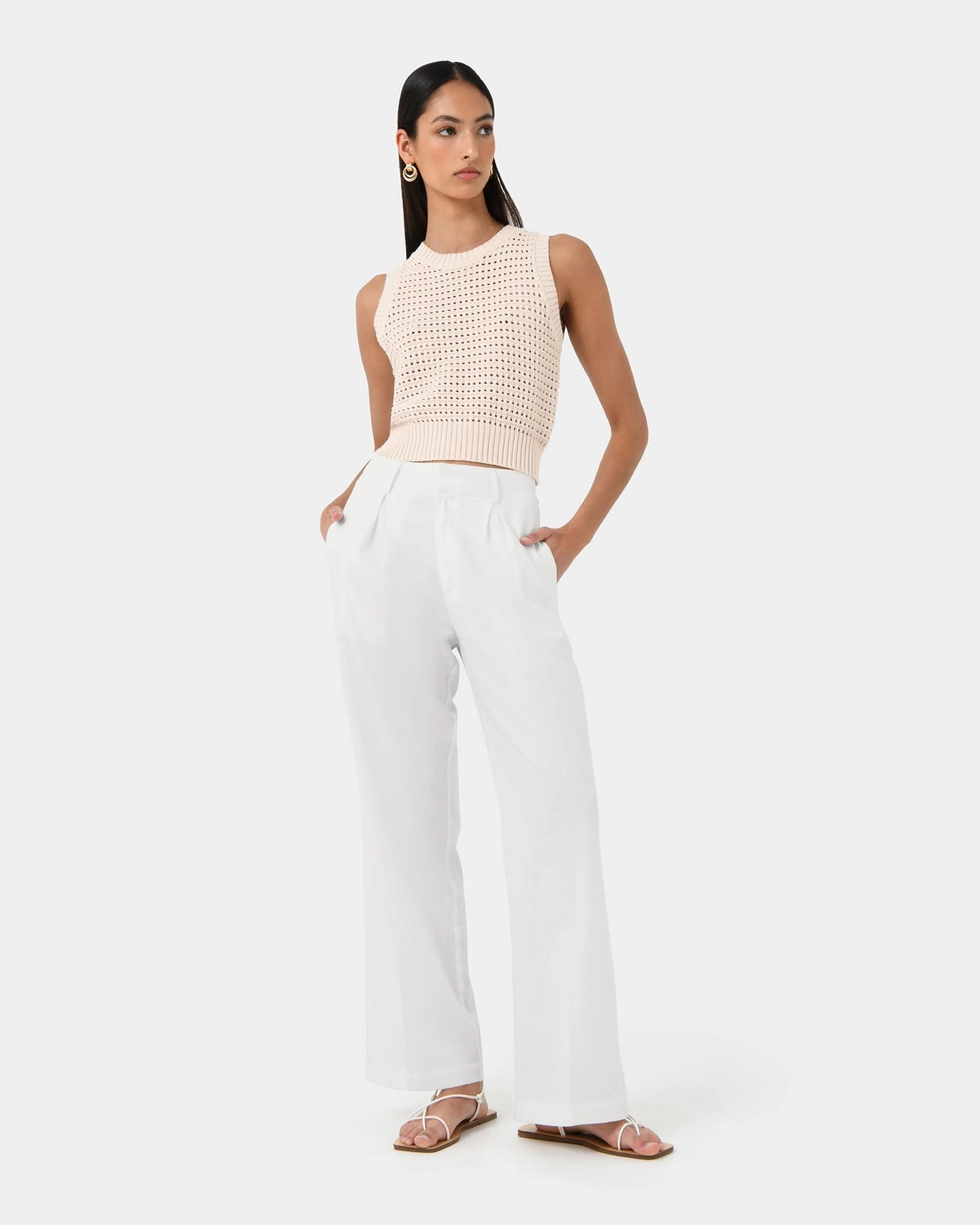 Forcast Clothing - Quinta Open Knit Top