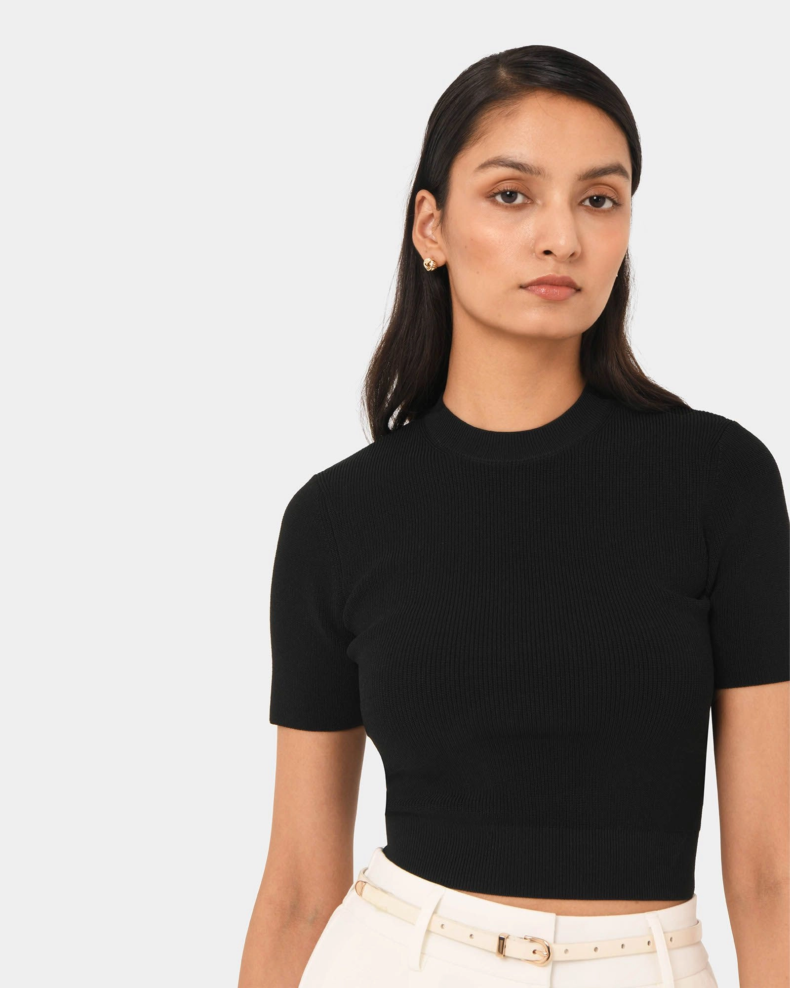 Forcast Clothing - Murphy Crop Knit Top 