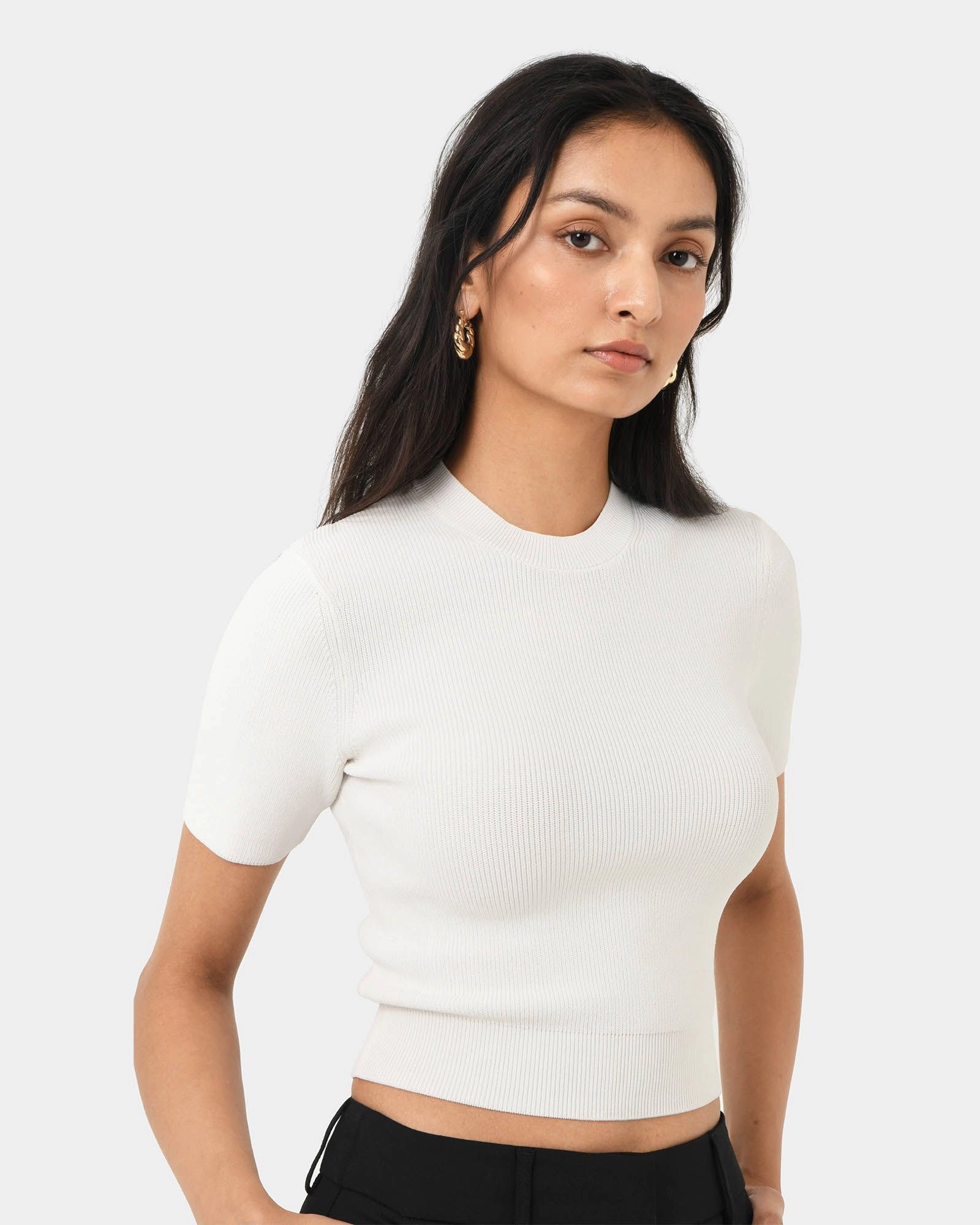 Forcast Clothing - Murphy Crop Knit Top 