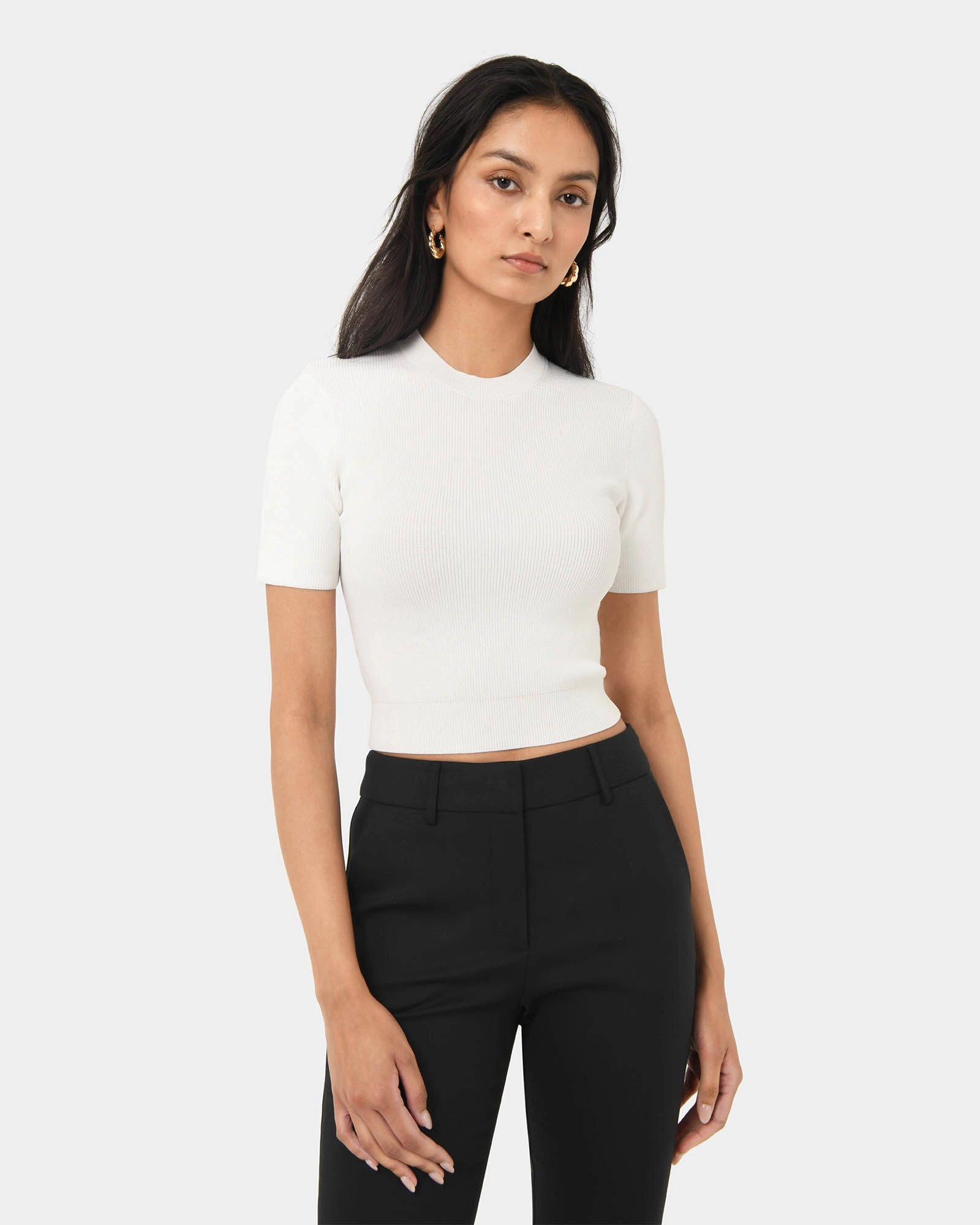 Forcast Clothing - Murphy Crop Knit Top 