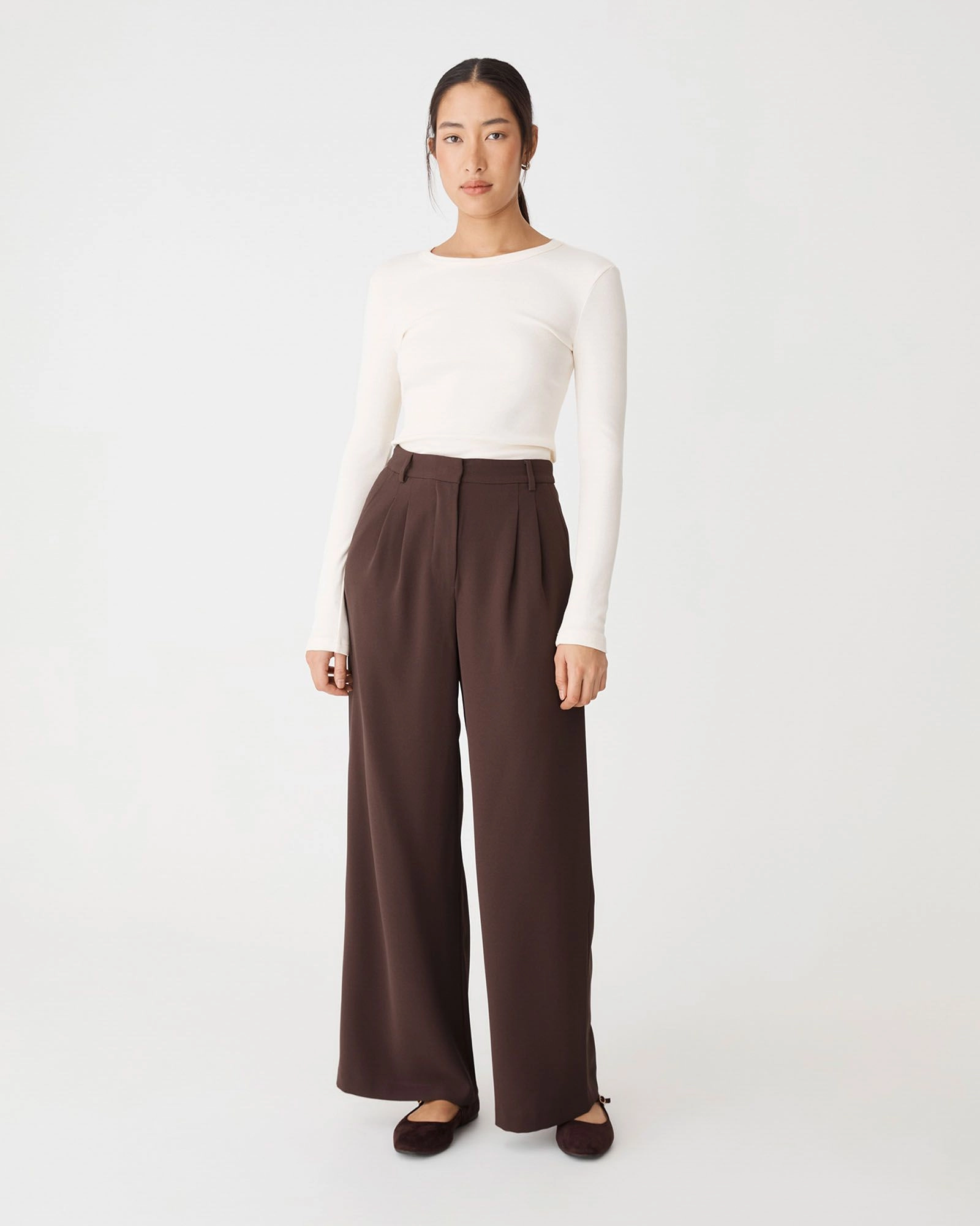 Forcast Clothing - Rumy Wide Leg Tailored Pants