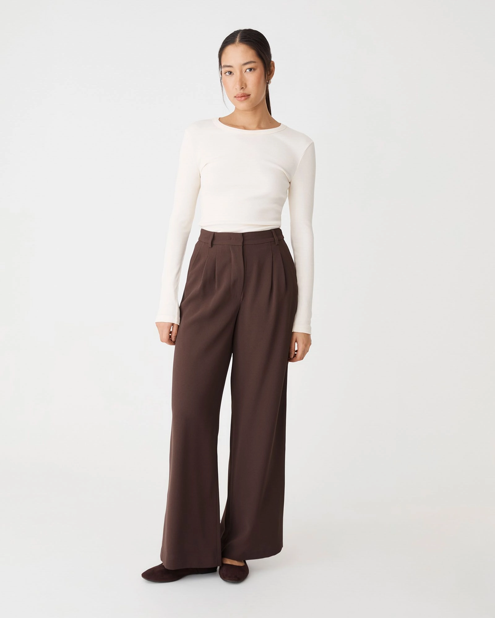Forcast Clothing - Rumy Wide Leg Tailored Pants