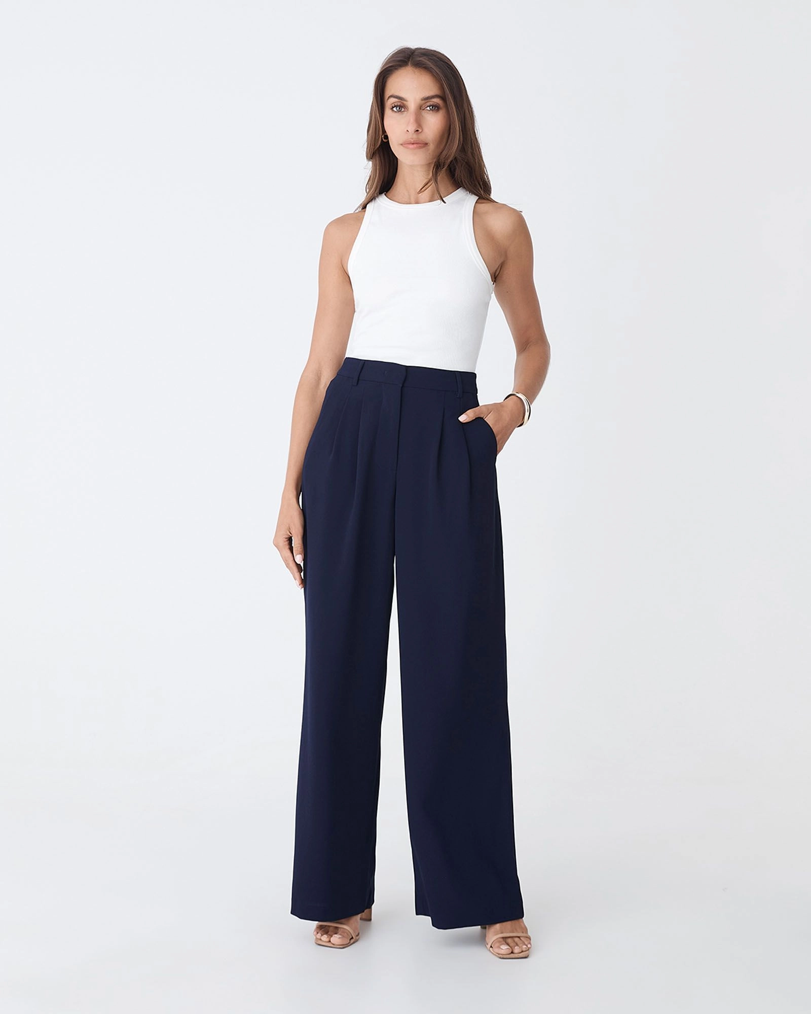 Forcast Clothing - Rumy Wide Leg Tailored Pants