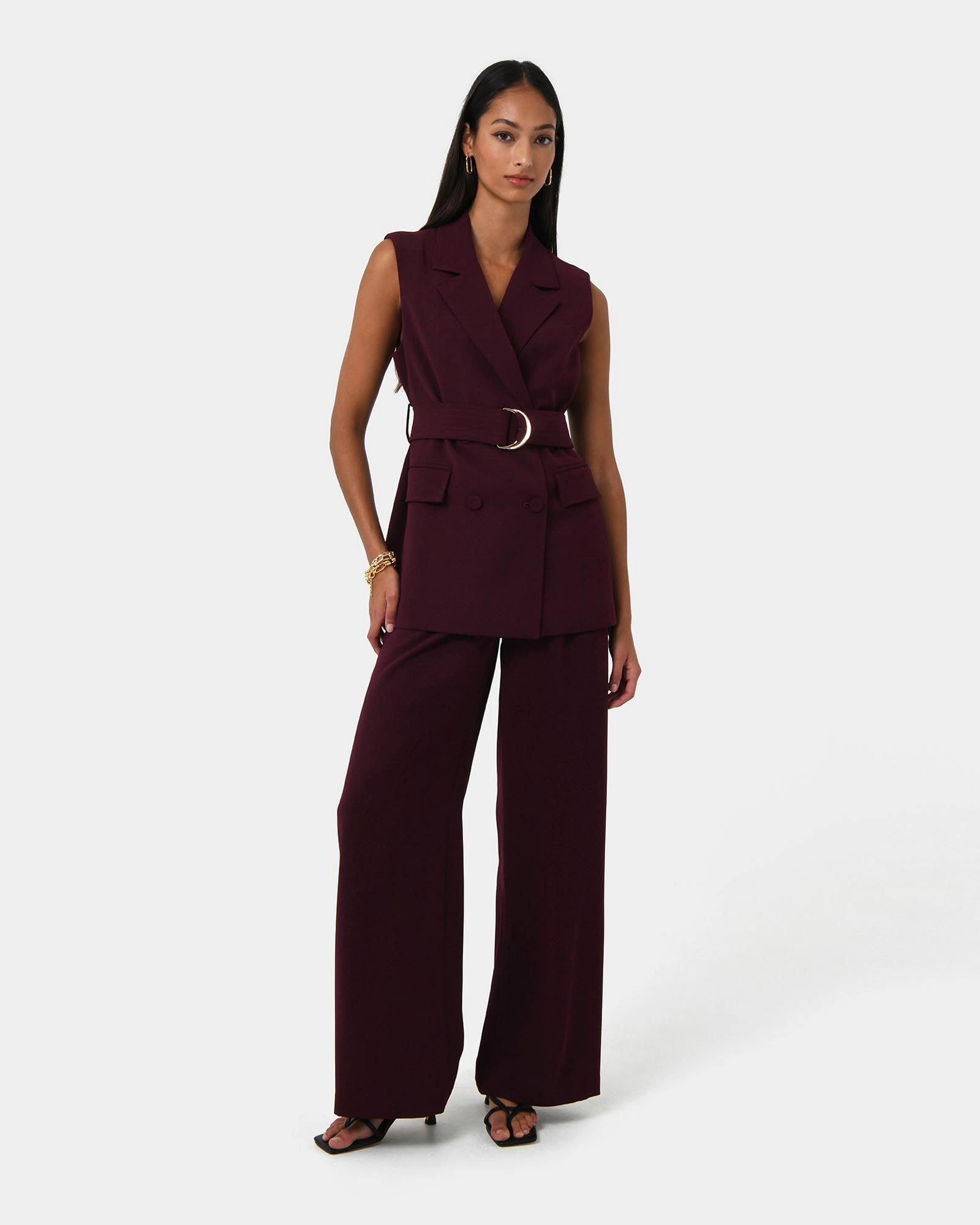 Forcast Clothing - Rumy Wide Leg Tailored Pants