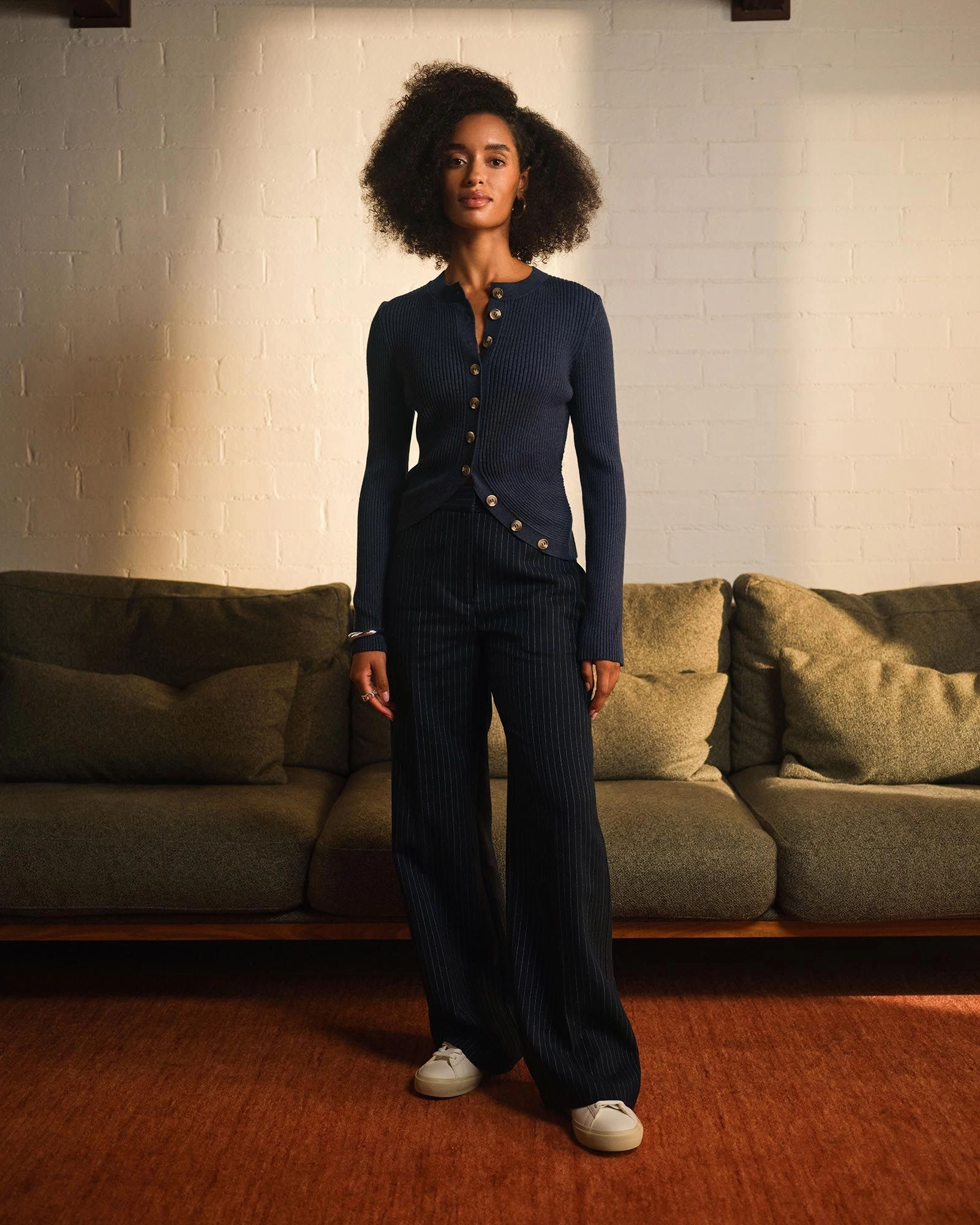 Forcast Clothing - Zara Pinstripe Tailored Pants