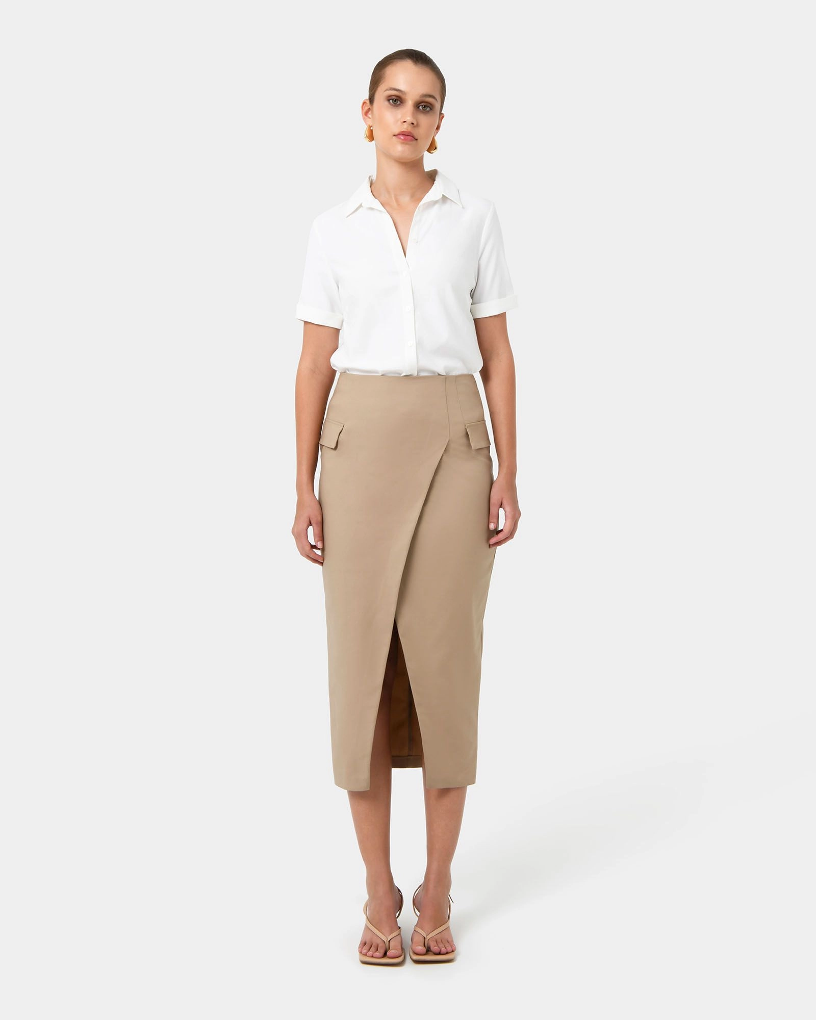 Forcast Clothing - Abby Asymmetric Tailored Skirt