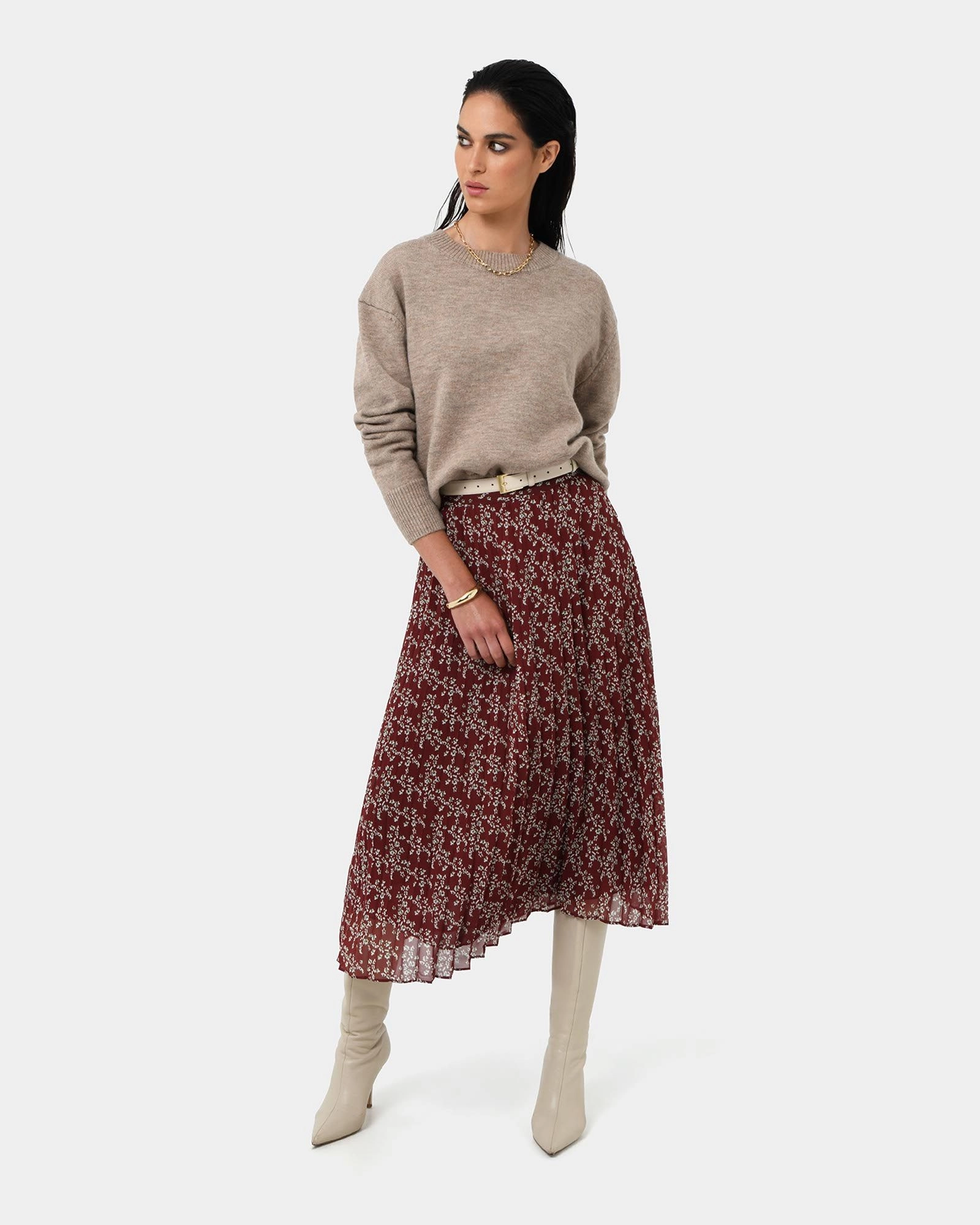 Forcast CLothing - Rema Floral Pleated Skirt