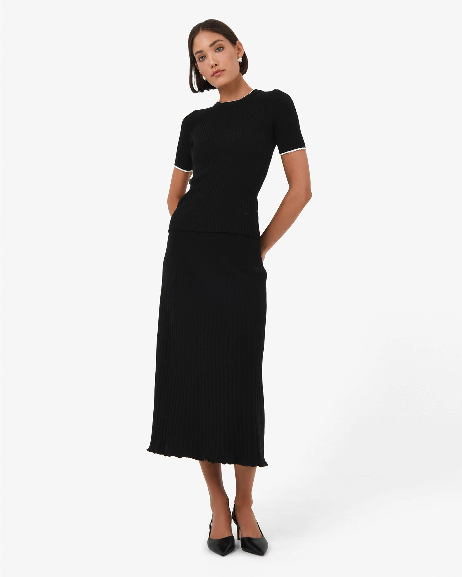 Forcast Clothing - Hanni Midi Knit Skirt