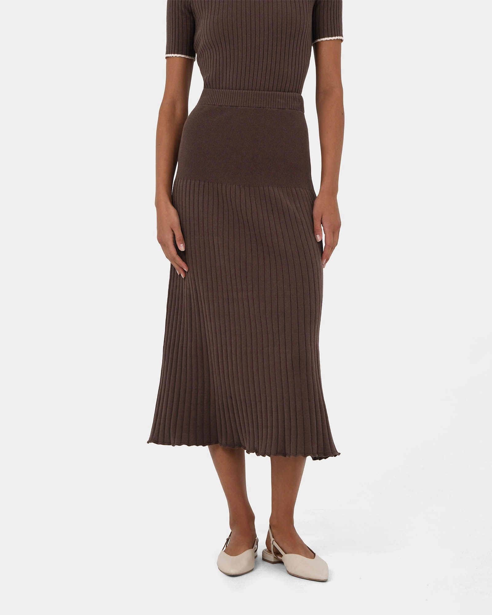 Forcast Clothing - Hanni Midi Knit Skirt