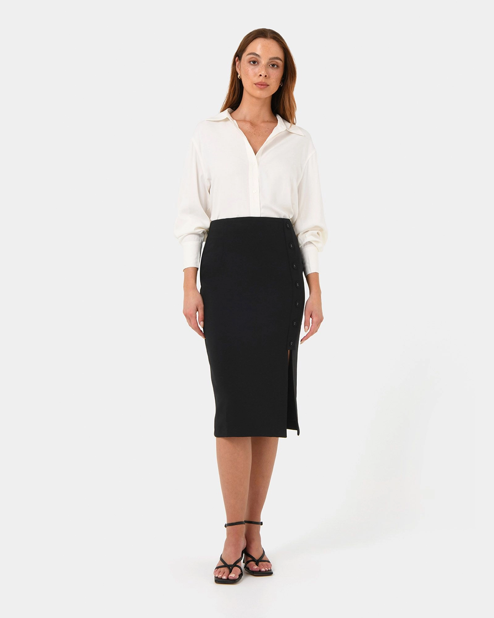 Forcast Clothing - Ace Side button Skirt