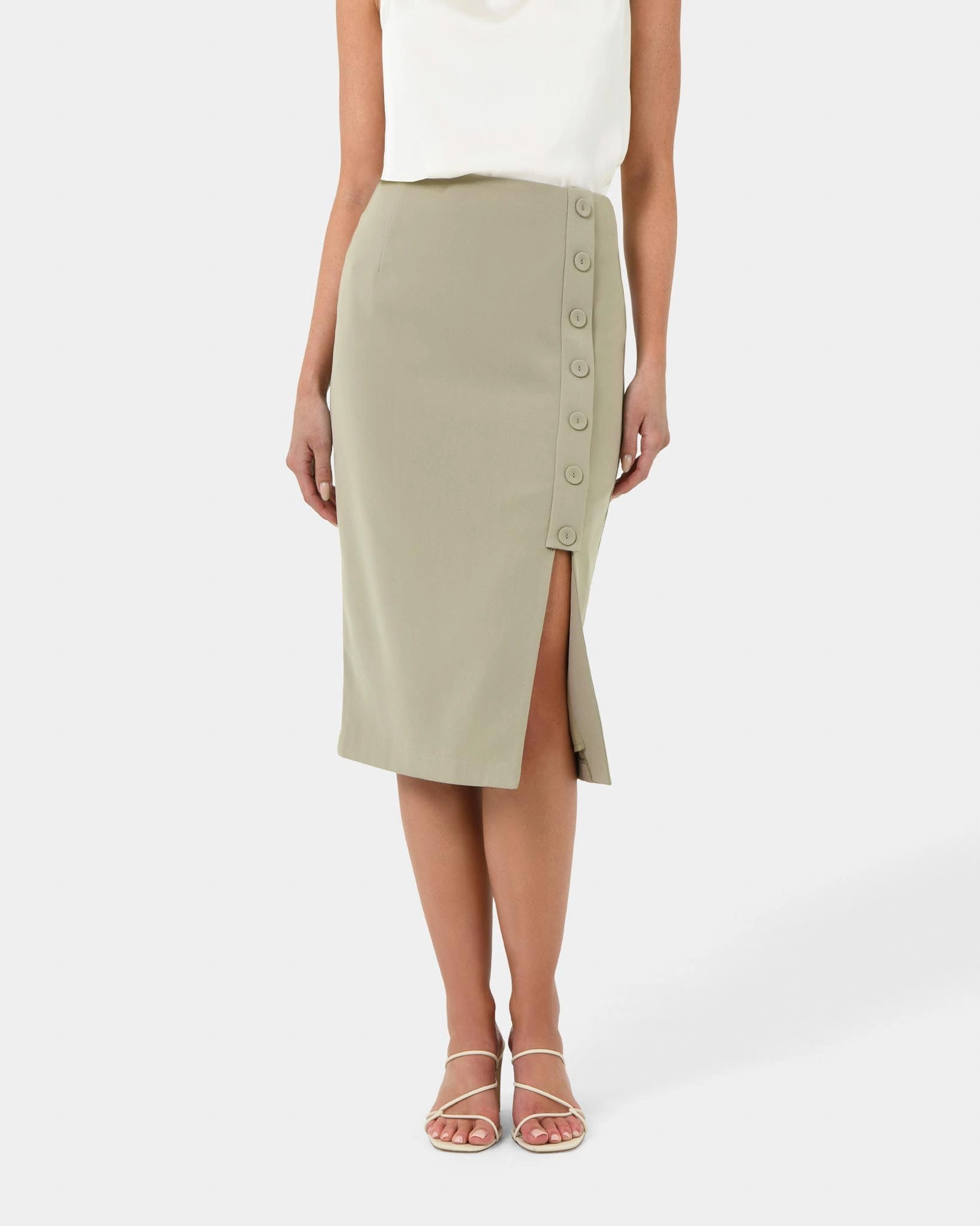 Forcast Clothing - Ace Side Button Skirt