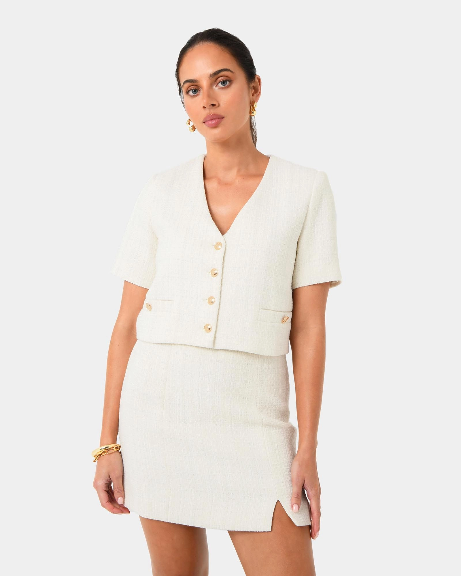 Forcast Clothing - Carmen Tweed A-line Skirt