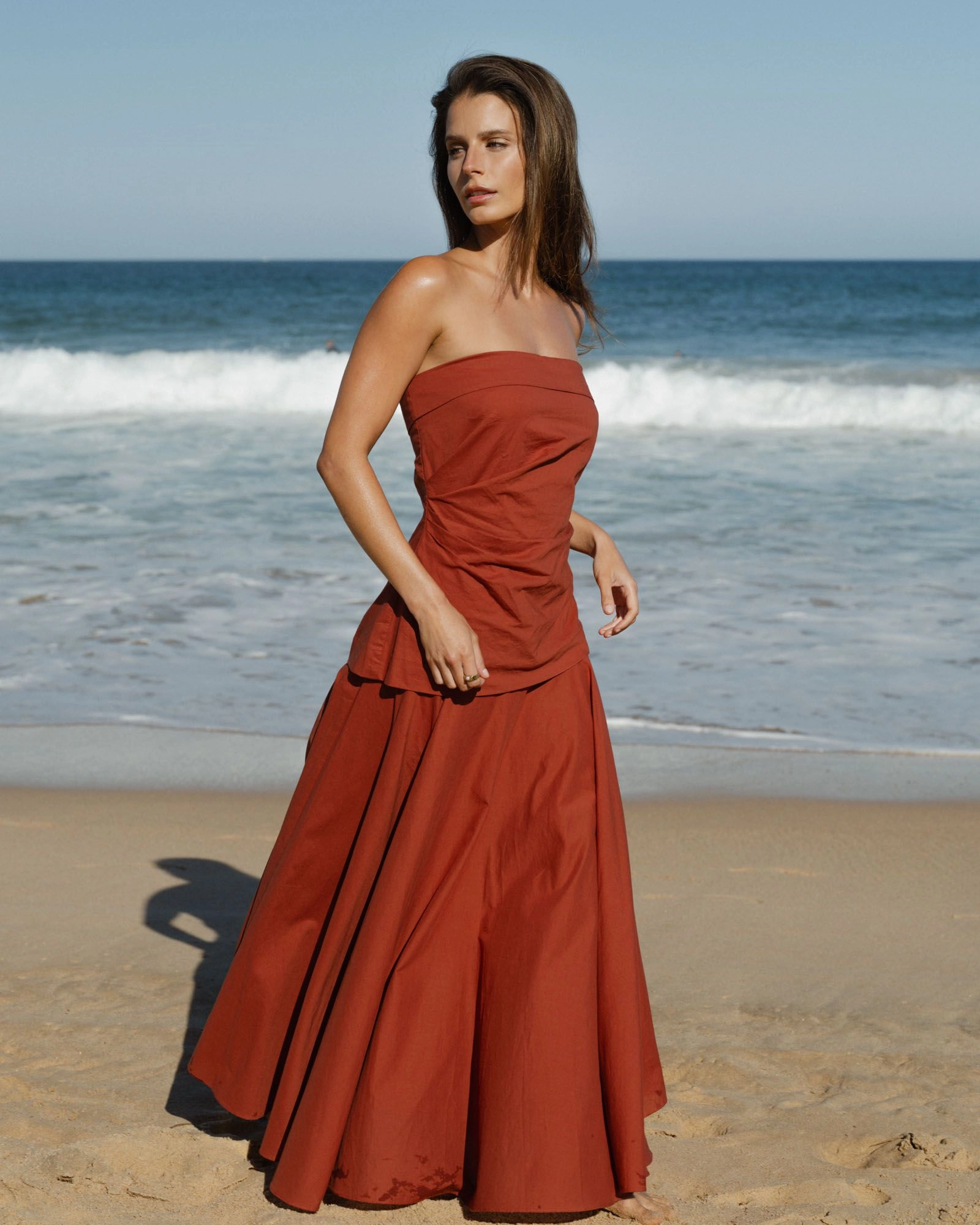 Forcast Clothing - Deb Cotton Midi Full Skirt