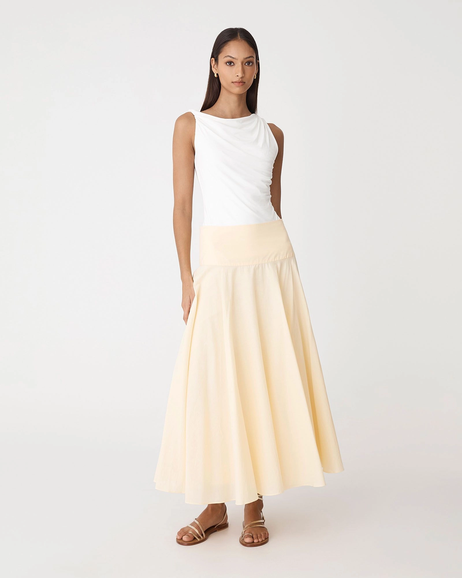 Forcast Clothing - Deb Cotton Midi Full Skirt