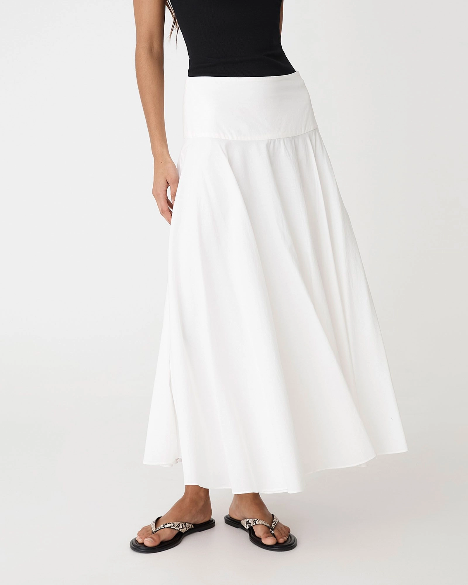 Forcast Clothing - Deb Cotton Midi Full Skirt