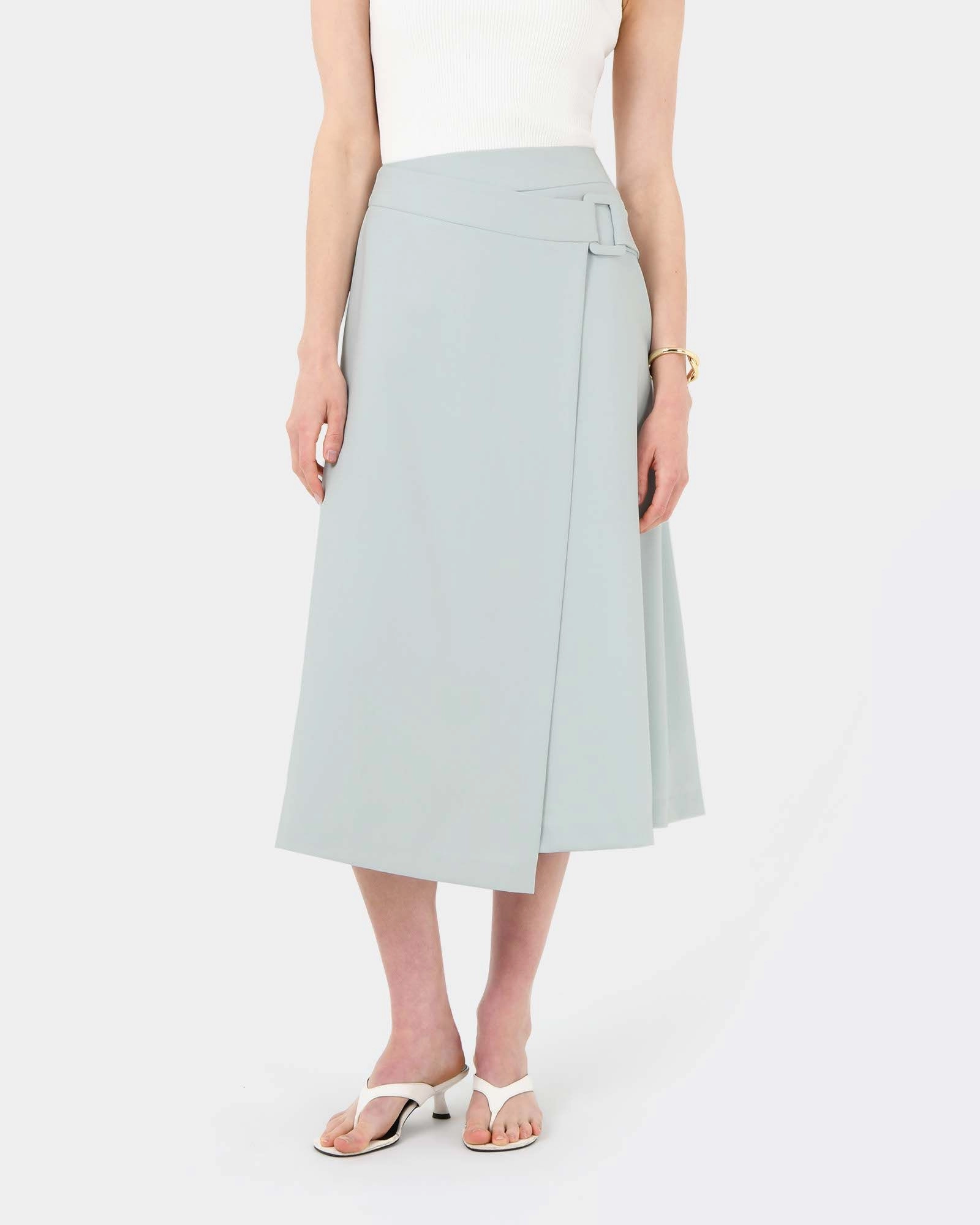 Forcast Clothing - Sofia Wrap Midi Skirt