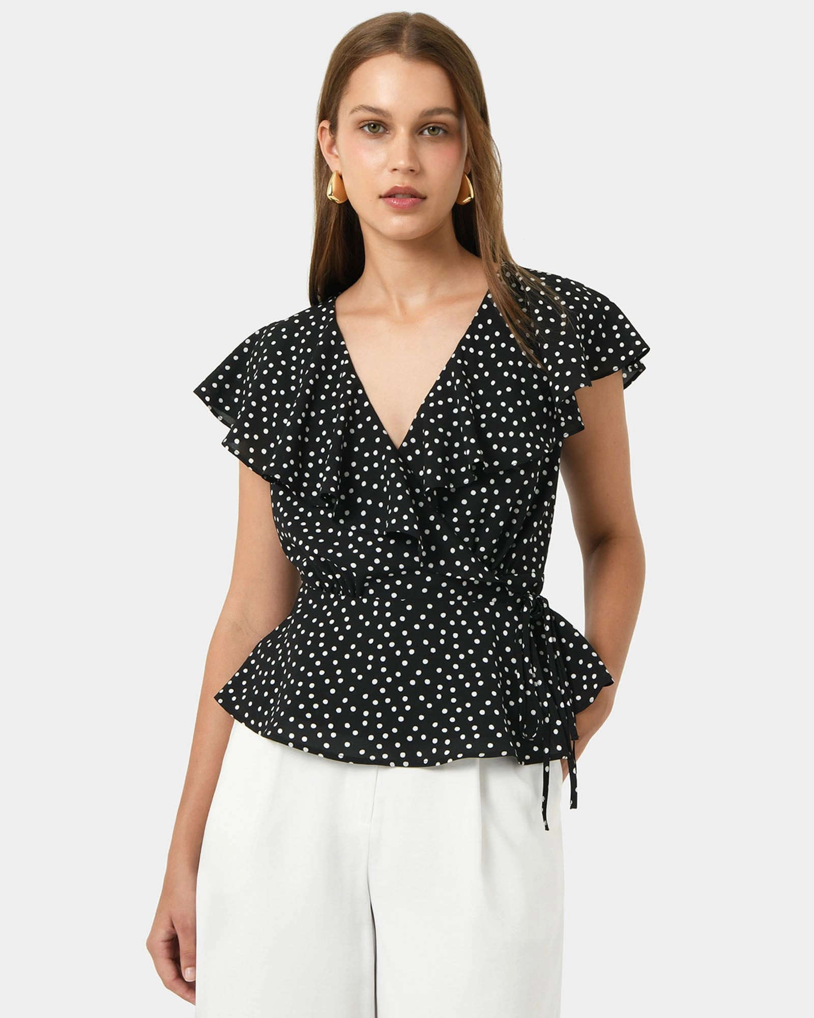 Forcast Clothing - Jules Ruffle Wrap Blouse