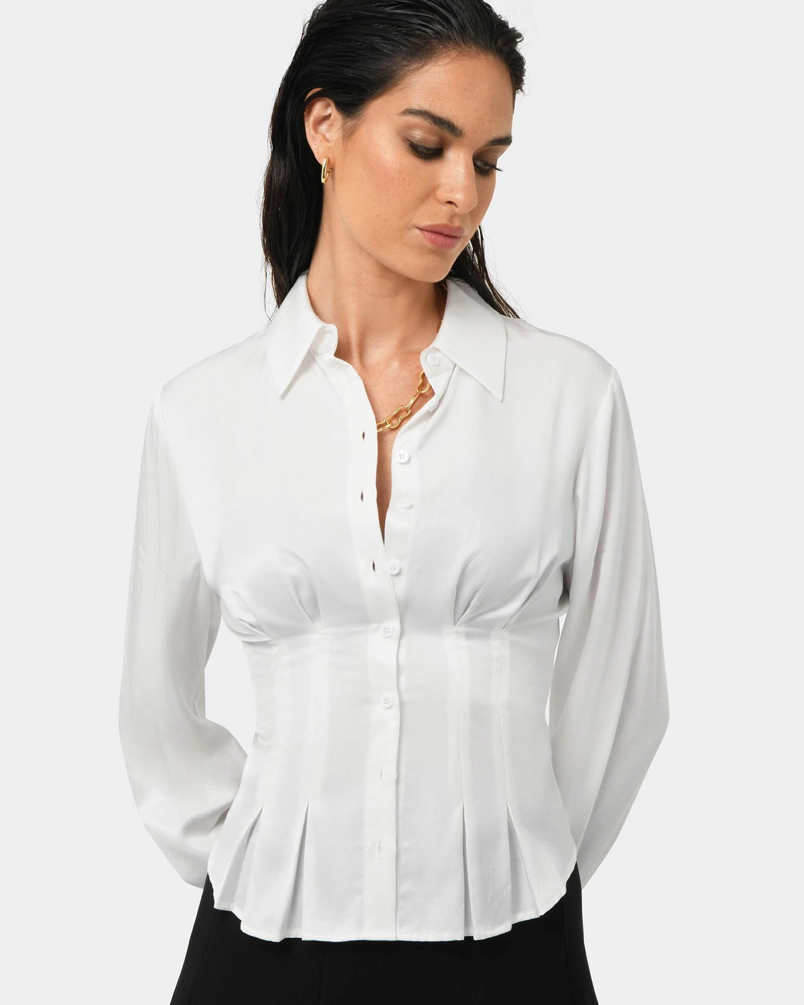 Forcast Clothing - Paige Gathered Shirt