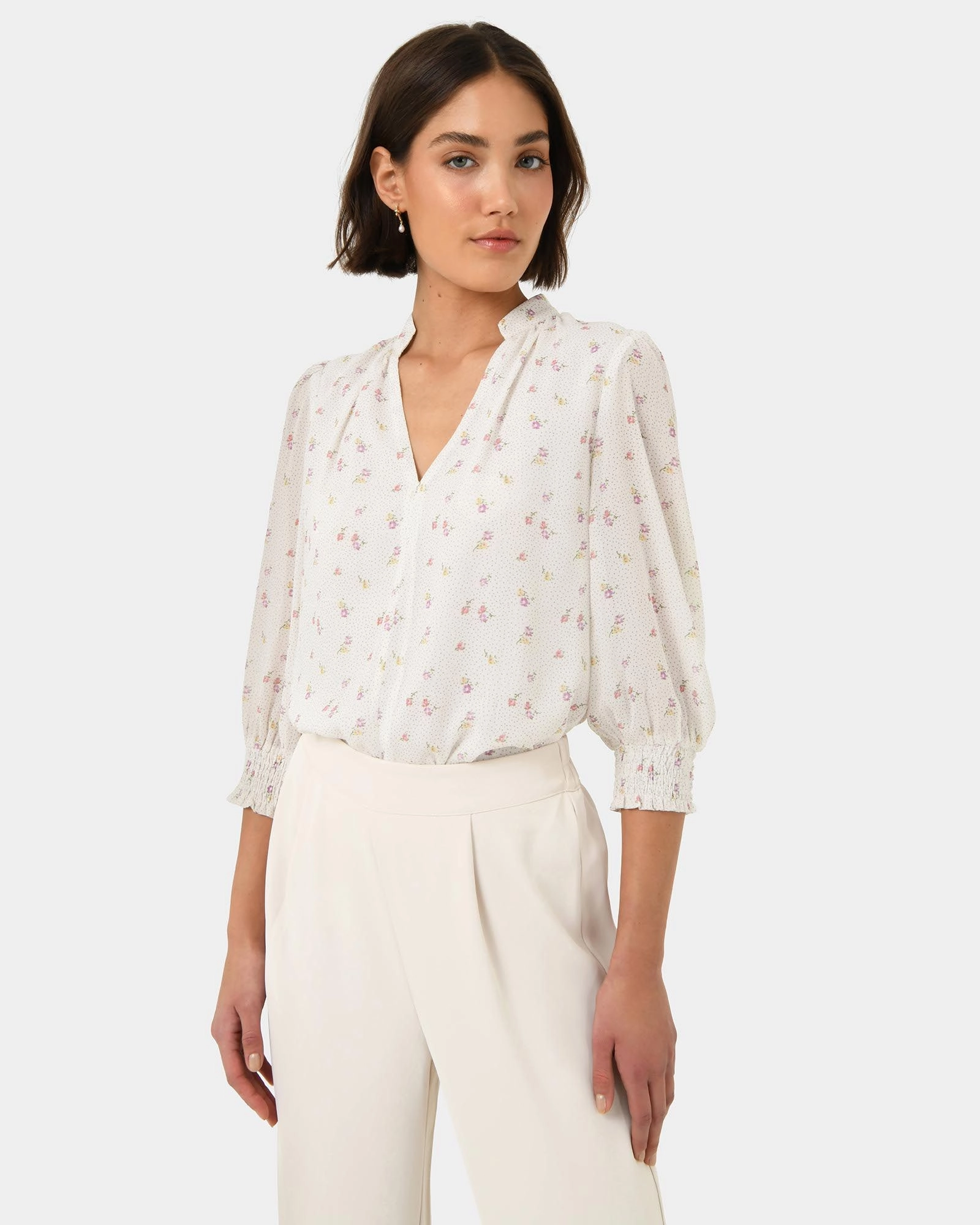 Forcast Clothing - Etta Floral Blouse