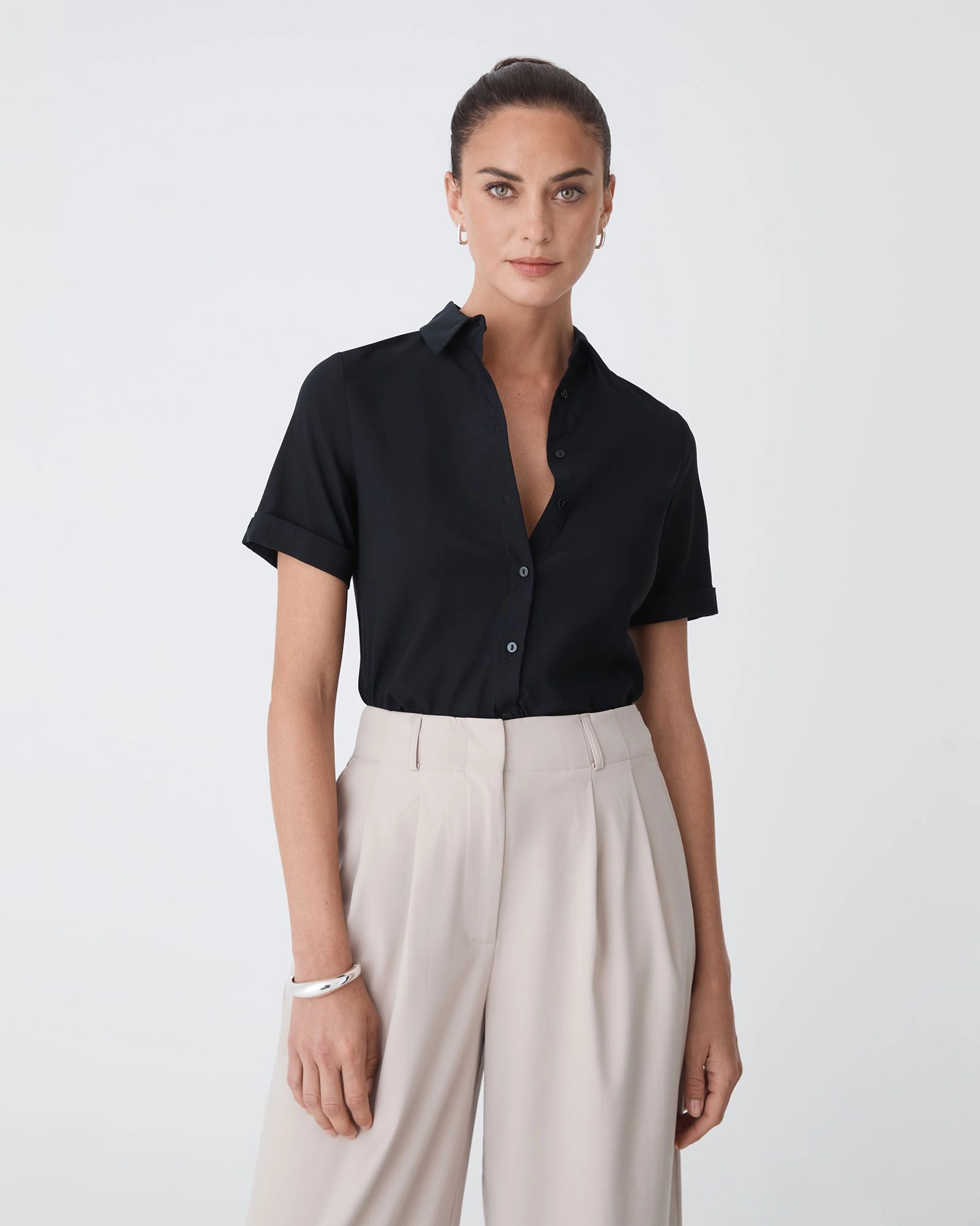 Forcast Clothing - Morgan Short Sleeve Cuff Shirt