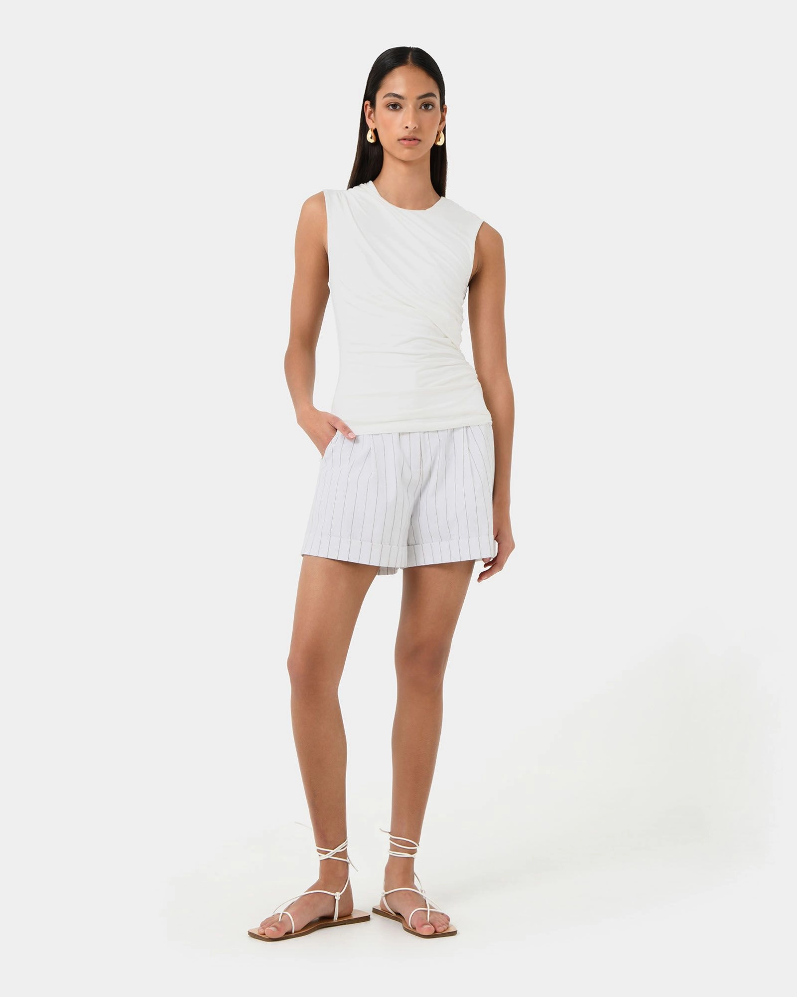 Forcast Clothing - Mia Ruched Jersey Top