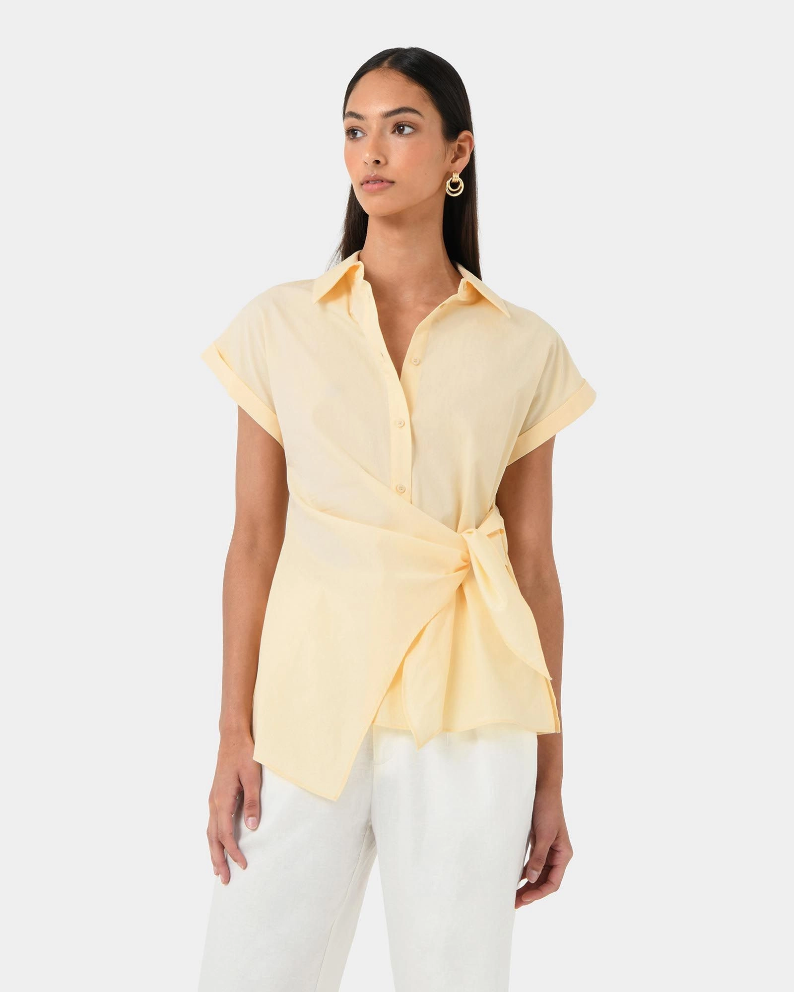 Forcast Clothing - Zalia Tie Button Shirt