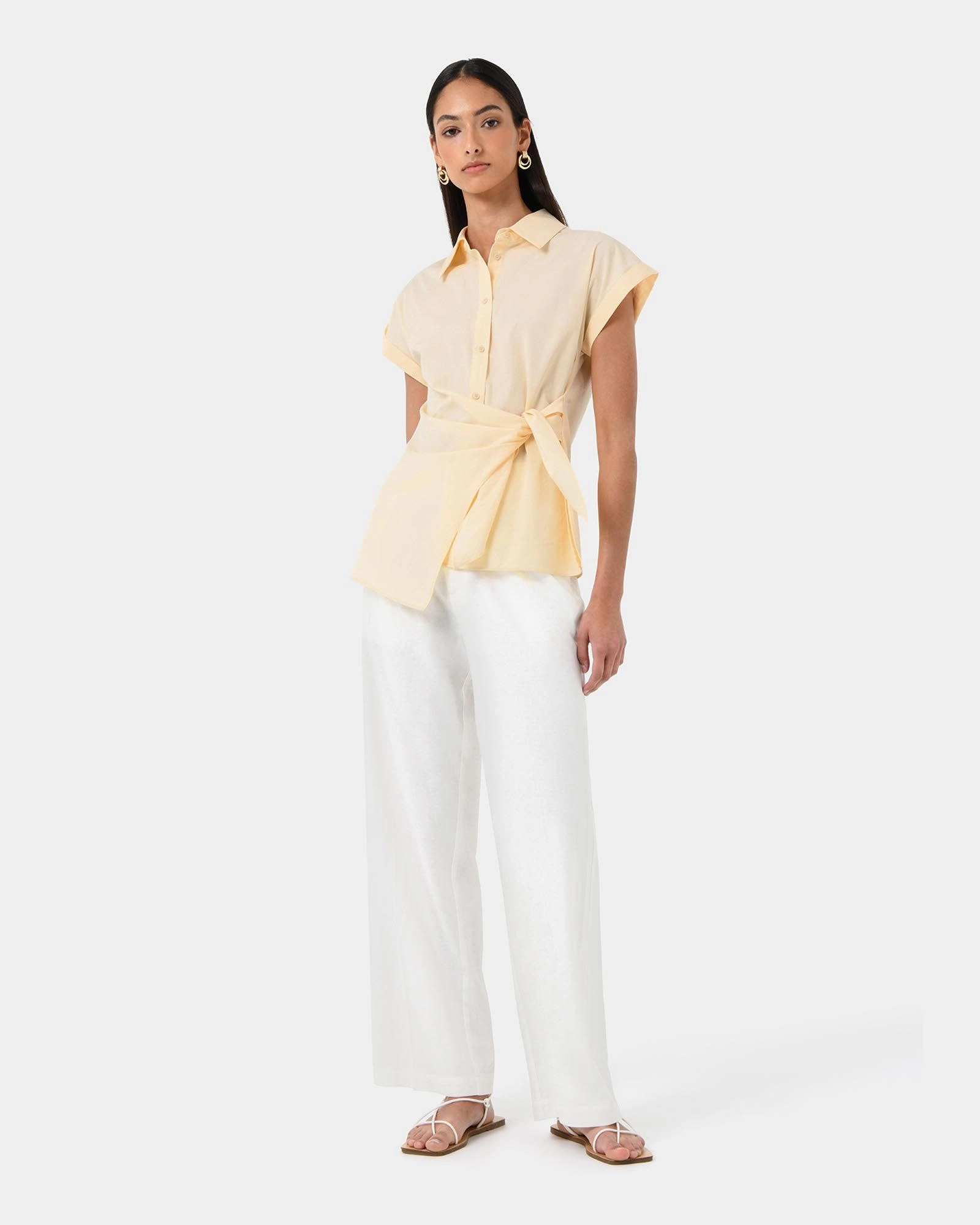 Forcast Clothing - Zalia Tie Button Shirt