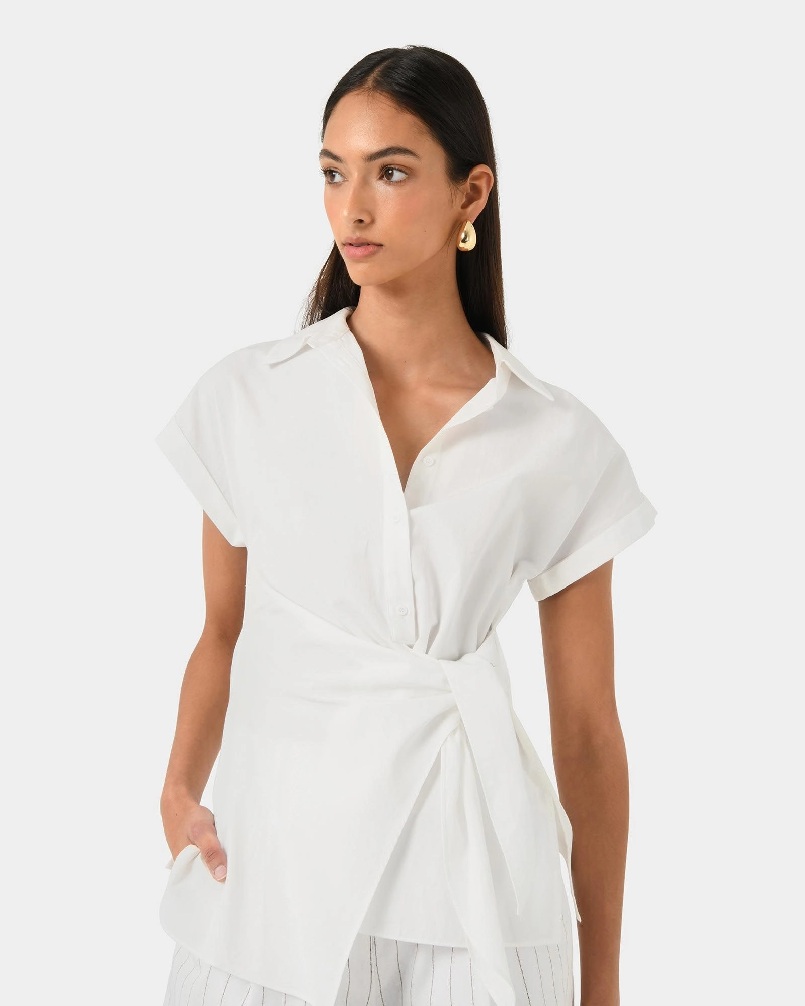 Forcast Clothing - Zalia Tie Button Shirt