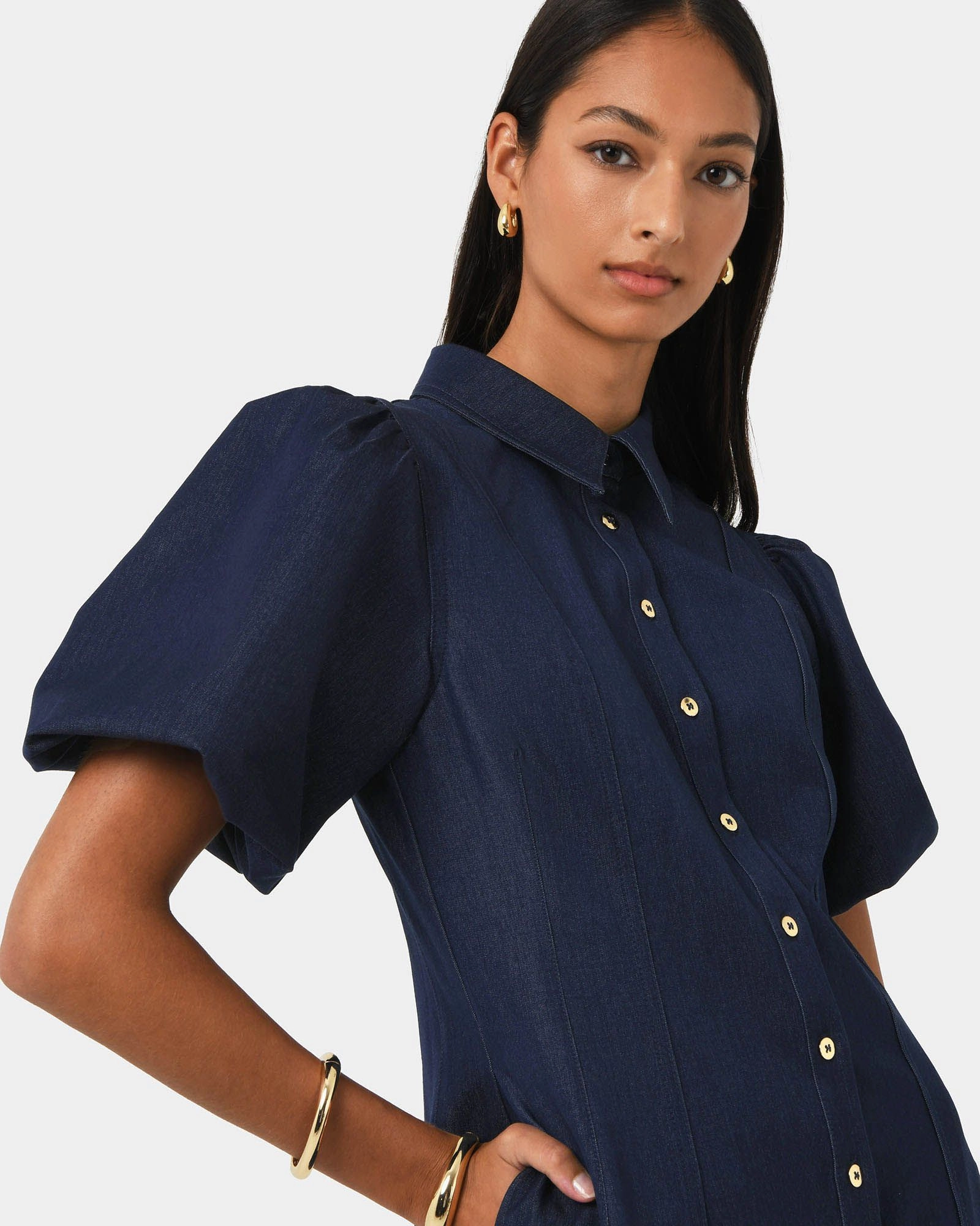 Forcast Clothing - Ruka Denim Midi Dress
