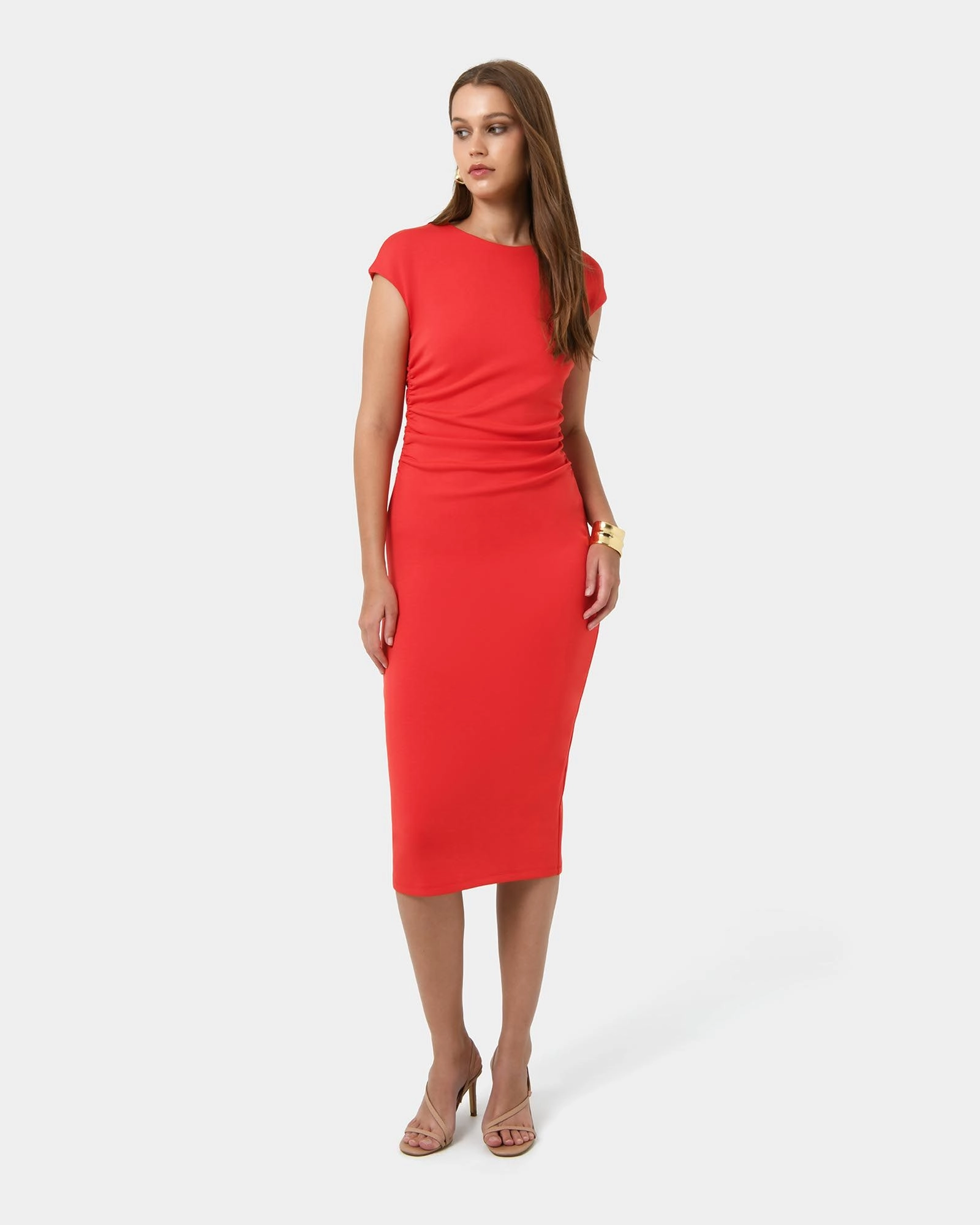 Forcast Clothing - Lulu Ruched Midi Dress