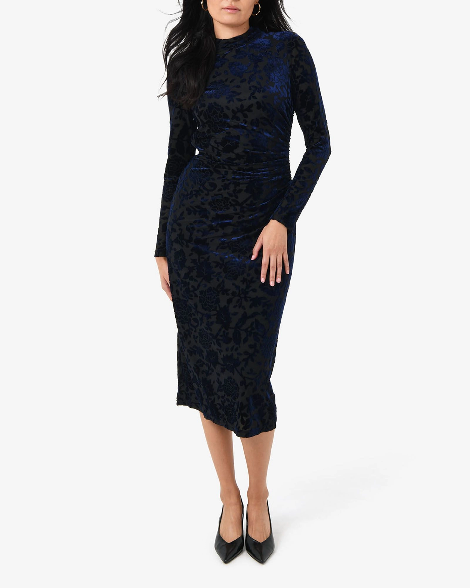Forcast Clothing - Sapphire Velvet Burnout Dress