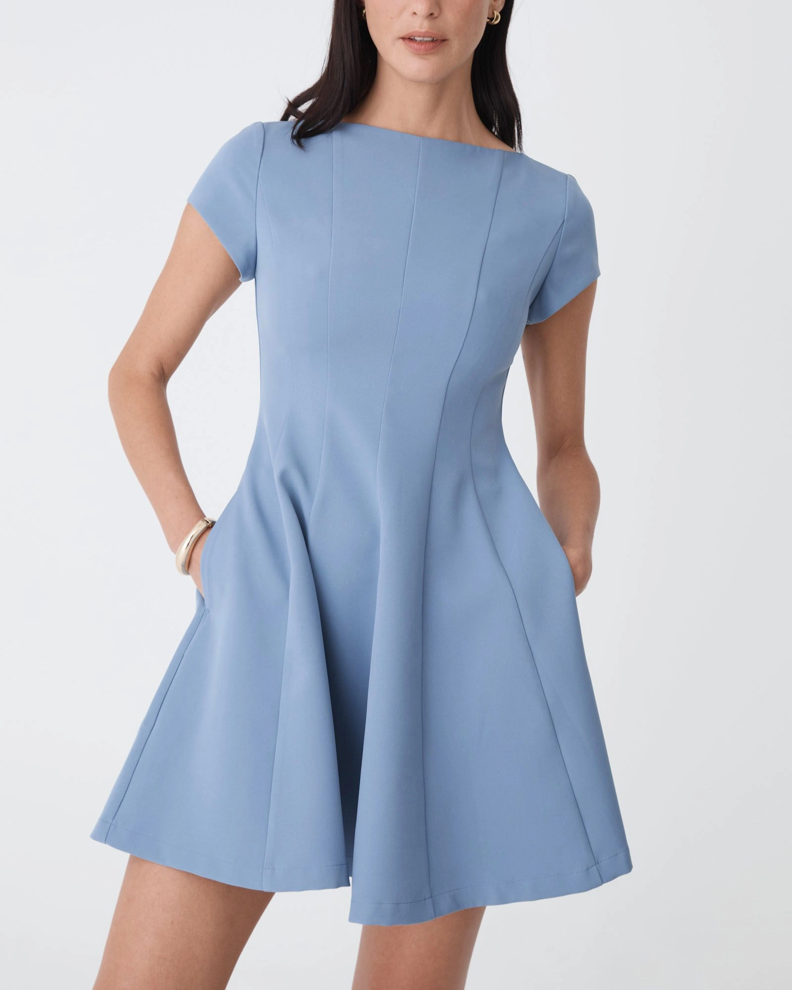 Forcast Clothing - Darcy Short Sleeve Panel Dress