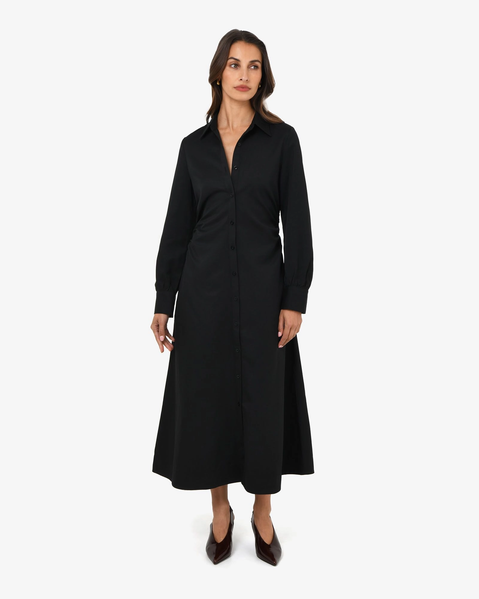 Forcast Clothing - Lune Ruched Shirt Dress