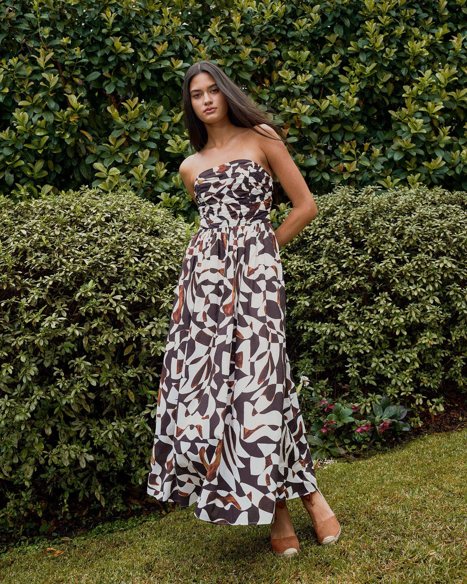 Forcast Clothing - Hazel Printed Strapless Dress