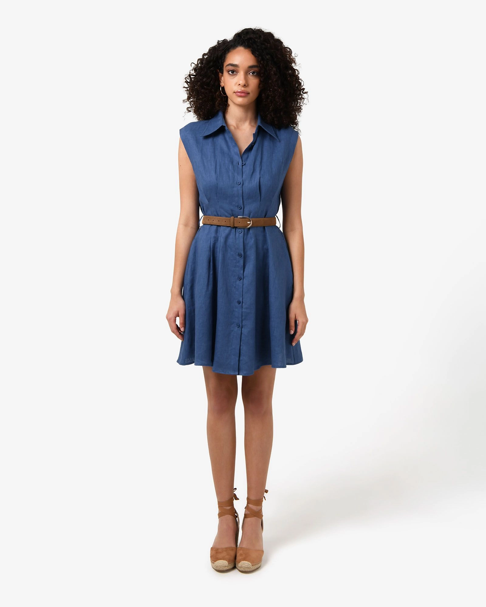 Forcast Clothing - Ami Linen Mini Beach Dress
