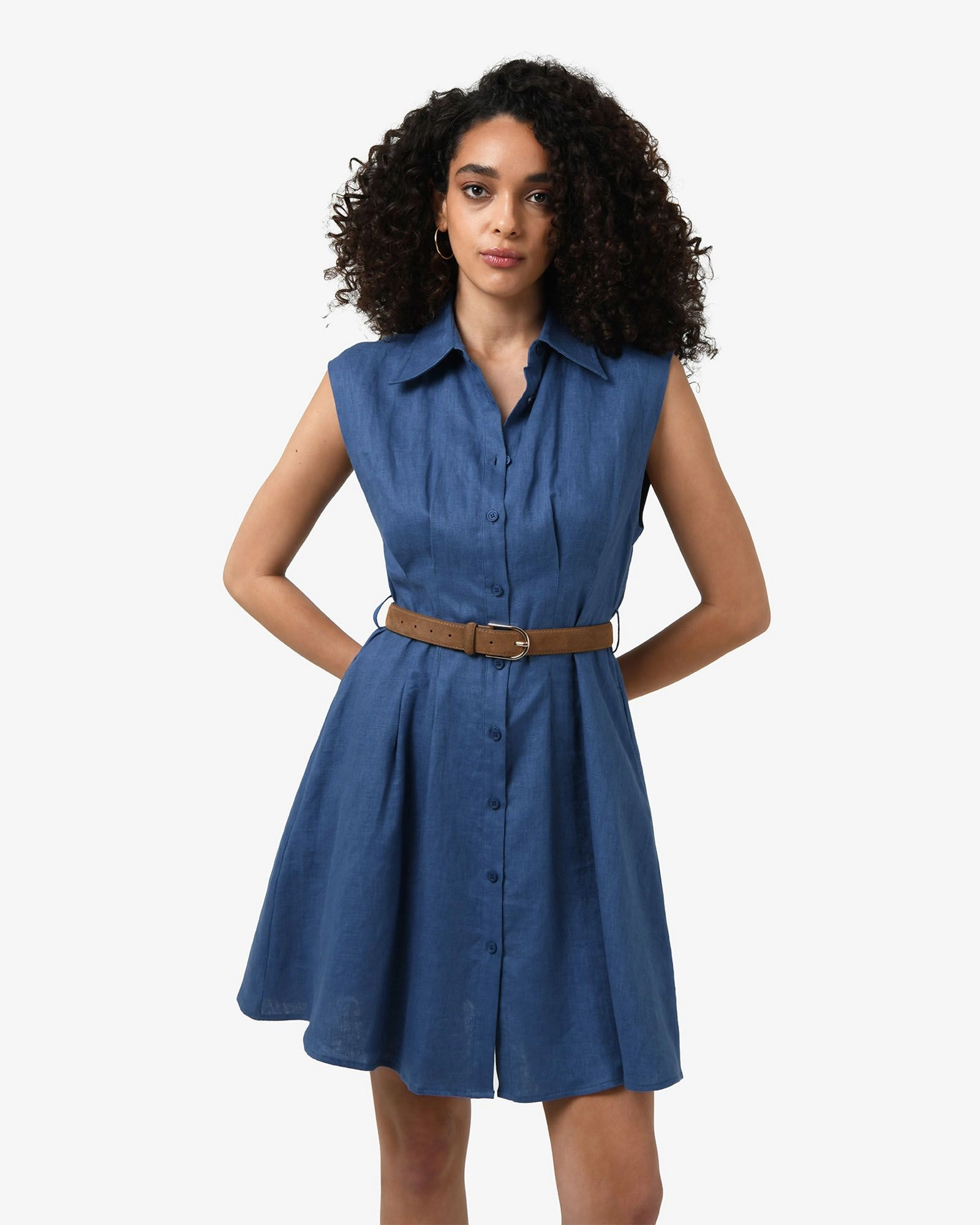Forcast Clothing - Ami Linen Mini Beach Dress